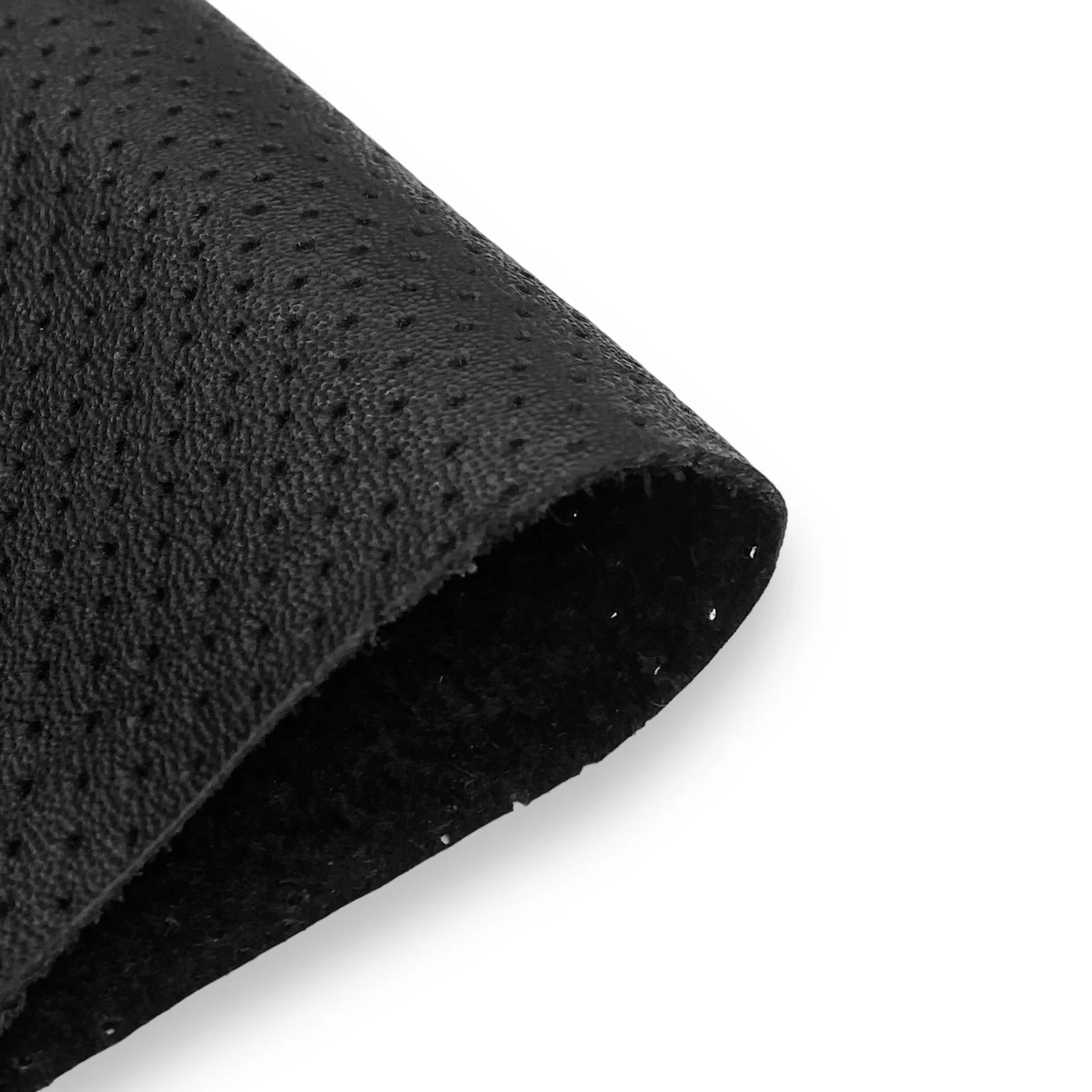 2oz (1mm) Perforated Cow Leather - Black (per square foot)