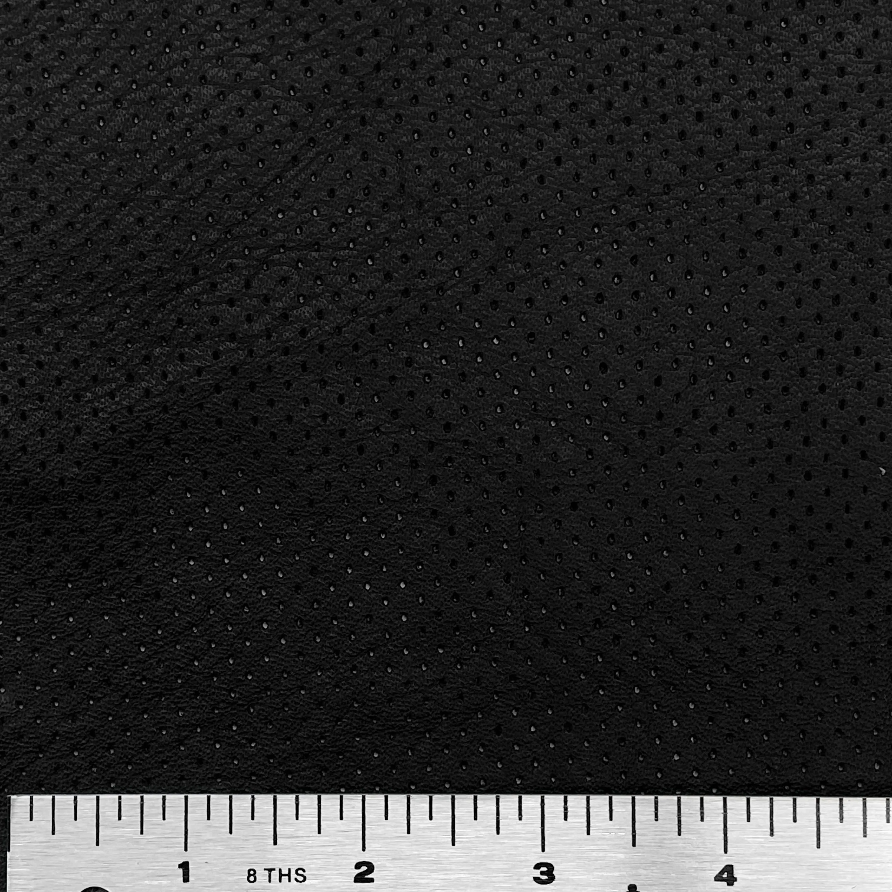 2oz (1mm) Perforated Cow Leather - Black (per square foot)