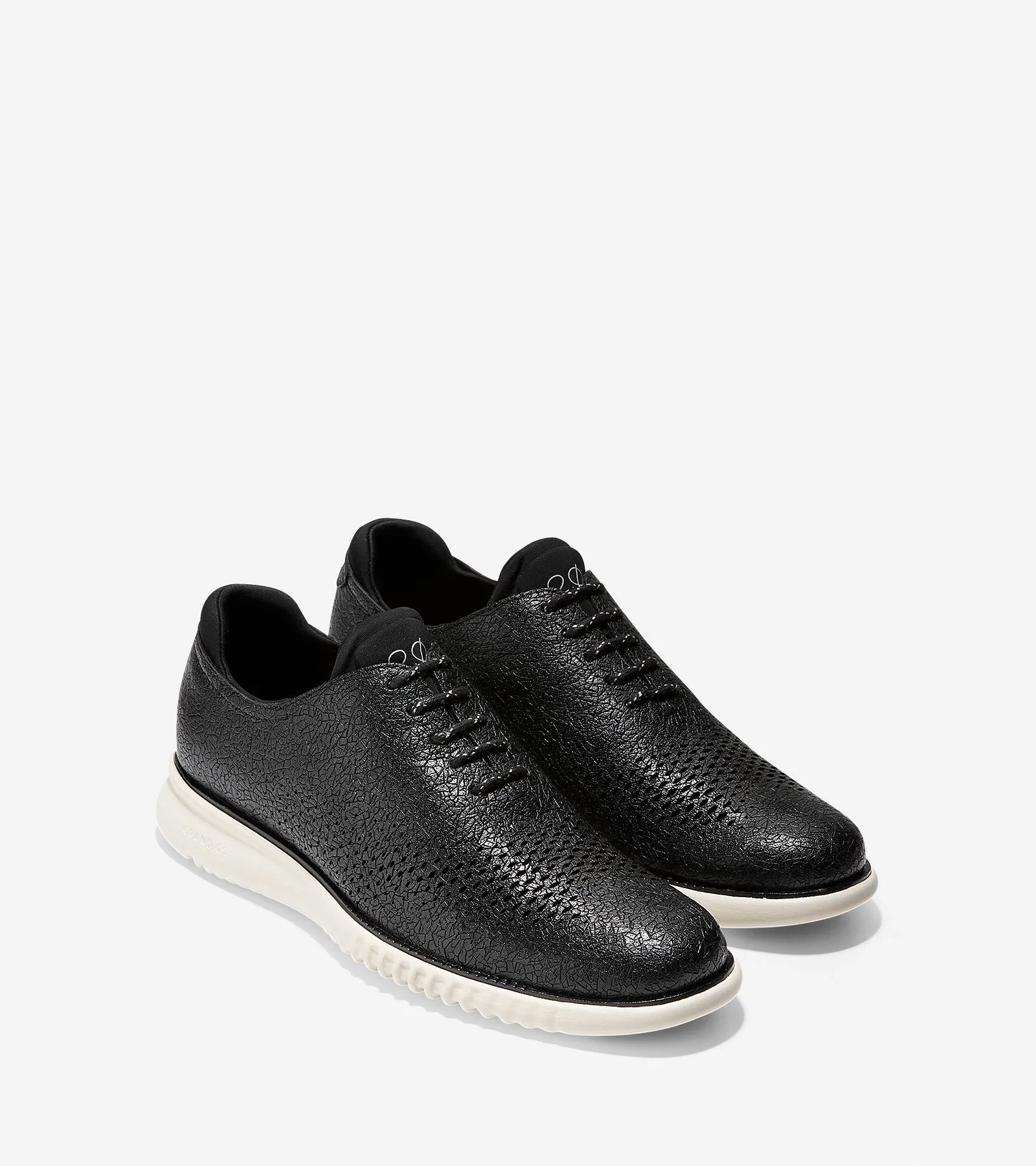 2.ZERØGRAND Lined Laser Wingtip Oxford