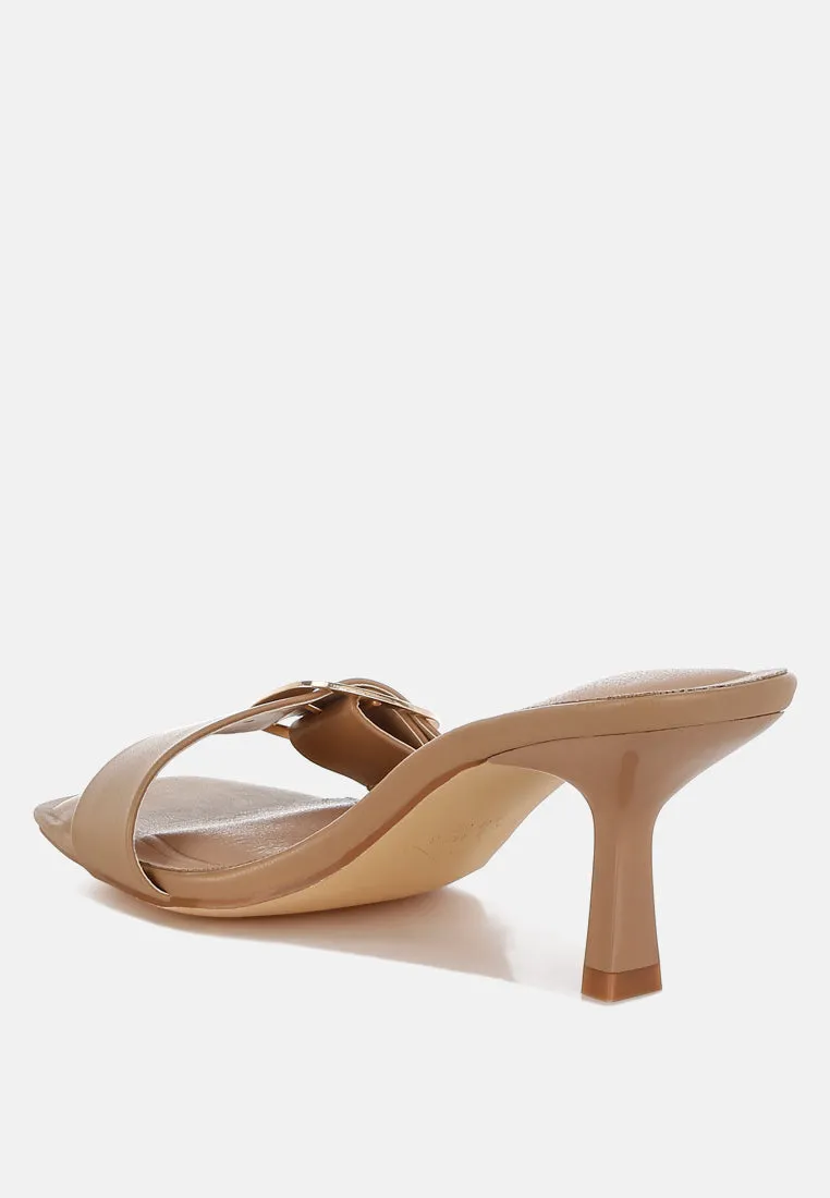 Acacia Buckle Strap Slip On Sandals