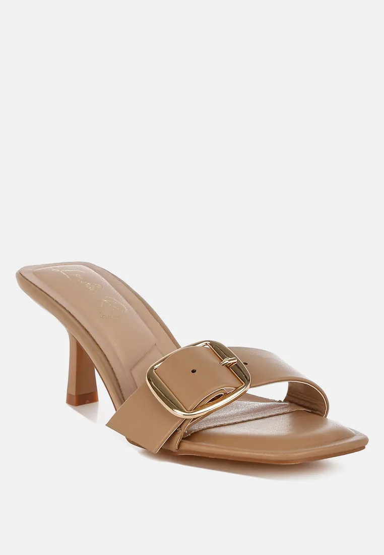 Acacia Buckle Strap Slip On Sandals