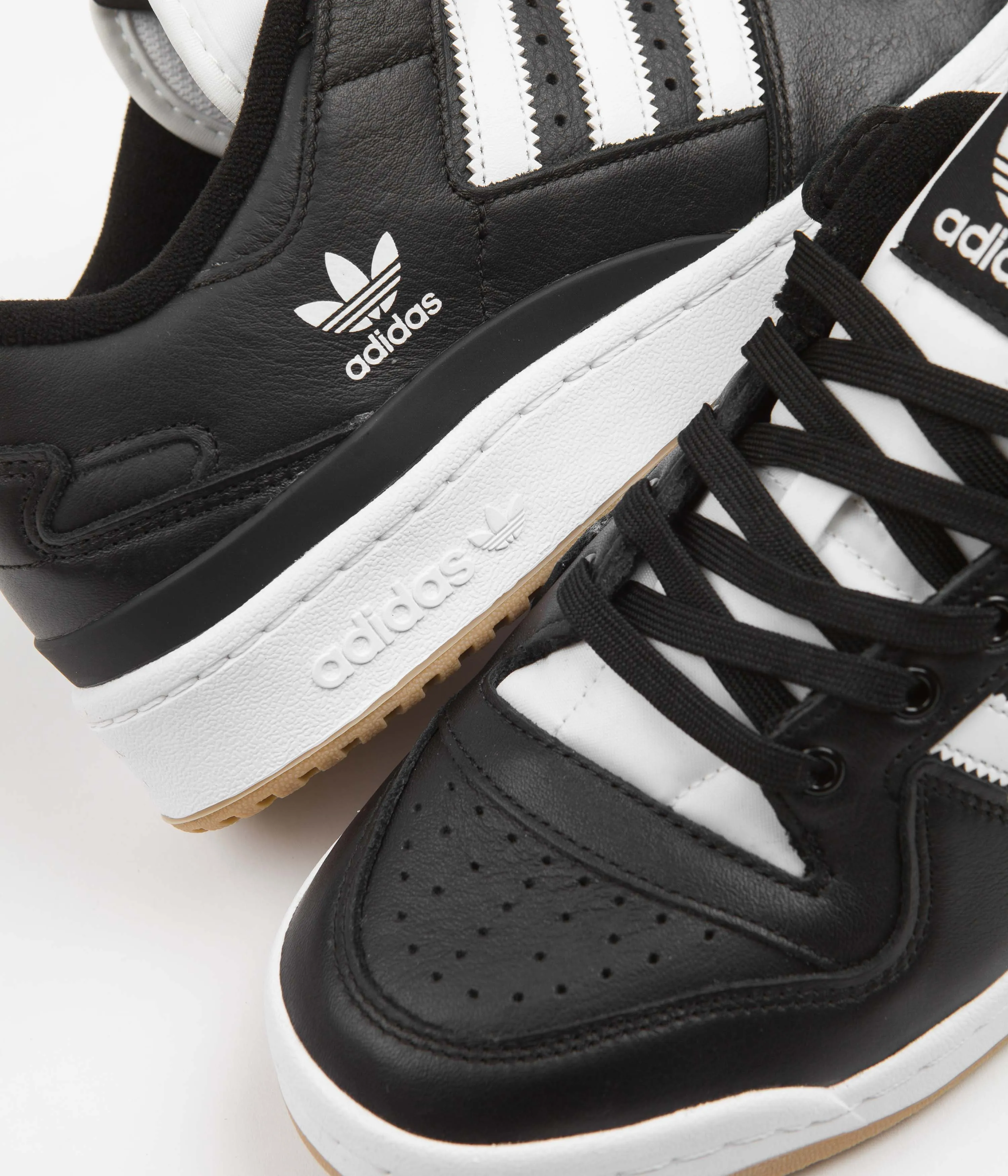 Adidas Forum 84 Low ADV Shoes - Core Black / Chalk White / Chalk White