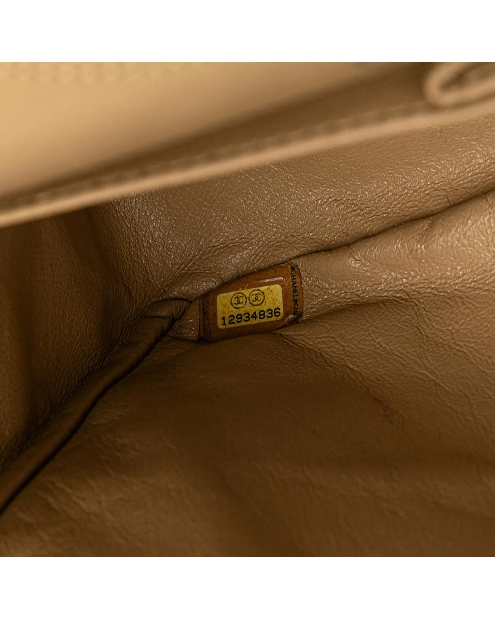 Aged Calfskin Double Flap Shoulder Bag with Chain Straps