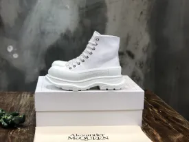 Alexander McQueen Tread Slick Boot Cotton White For Men 604254W4MV29000
