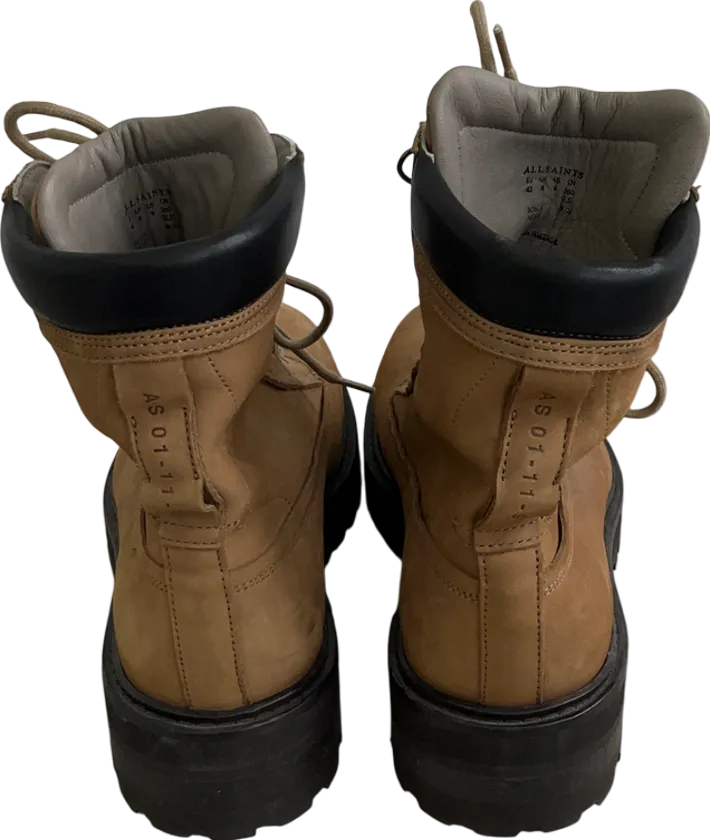 All Saints Brown Suede Lace Up Boots UK 8 EU 42 👞