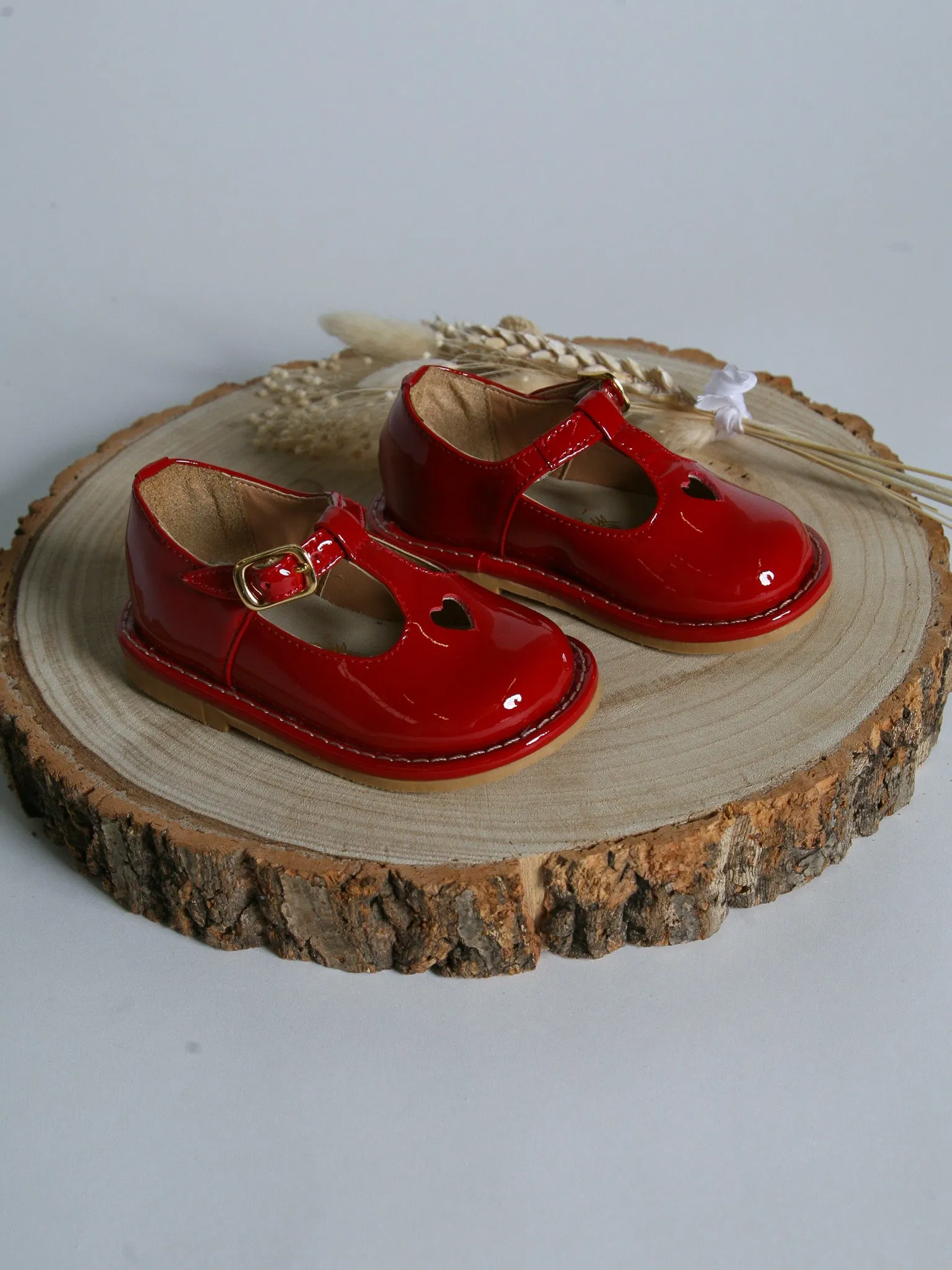 Ananas Petit Red 'Heart' Patent Leather Shoes