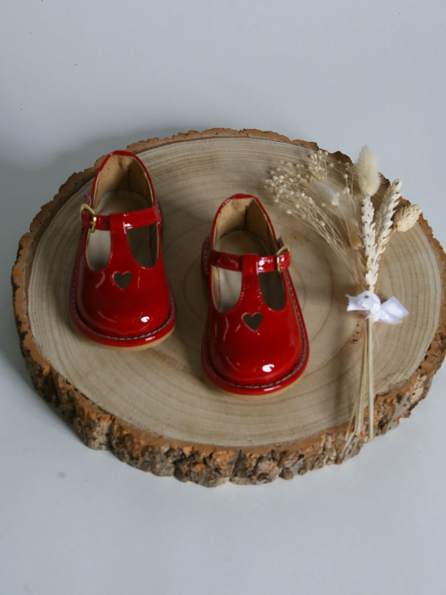 Ananas Petit Red 'Heart' Patent Leather Shoes