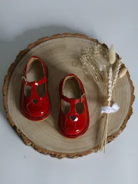 Ananas Petit Red 'Heart' Patent Leather Shoes