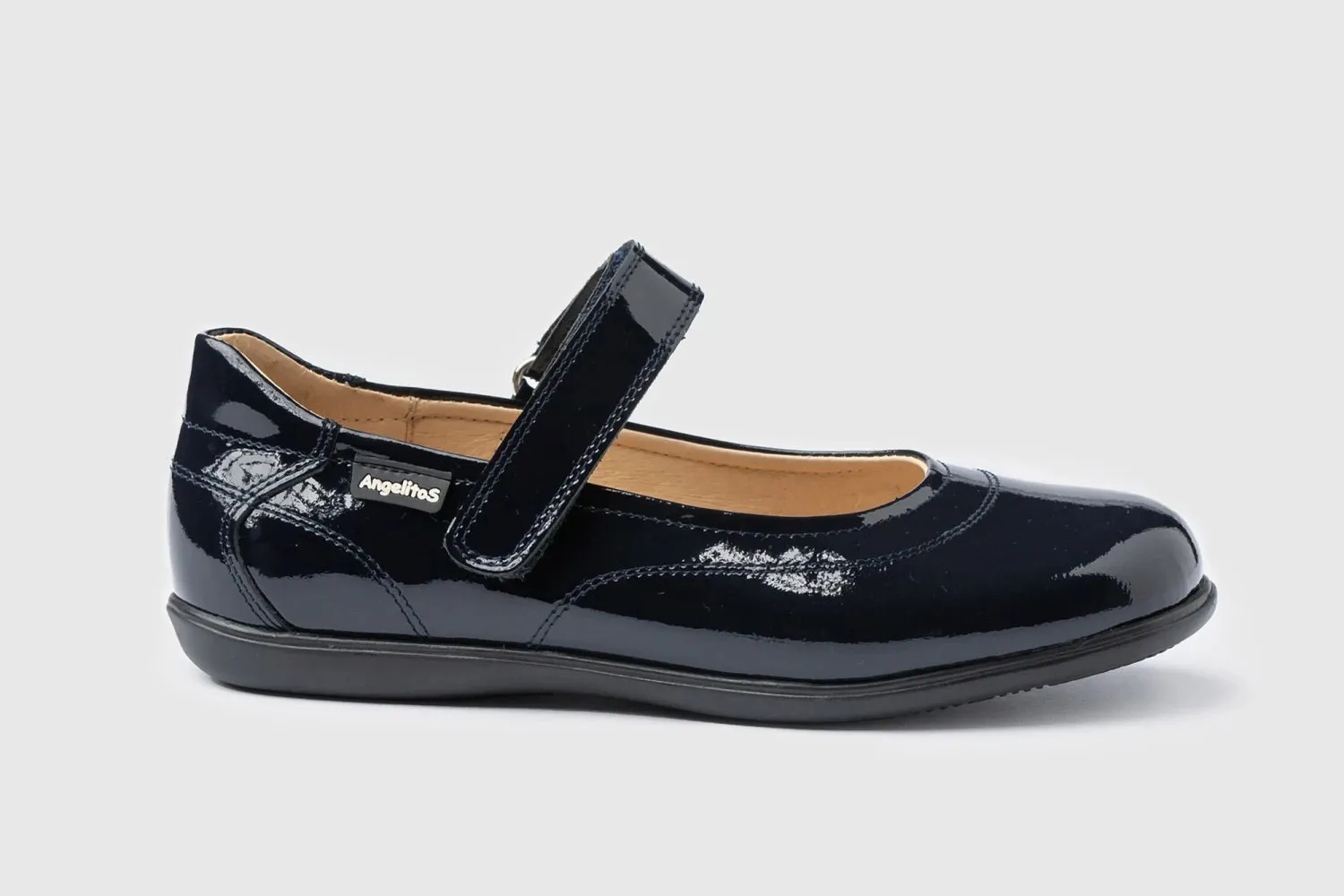 Angelitos - Girls Black Patent Leather Shoes EU 34