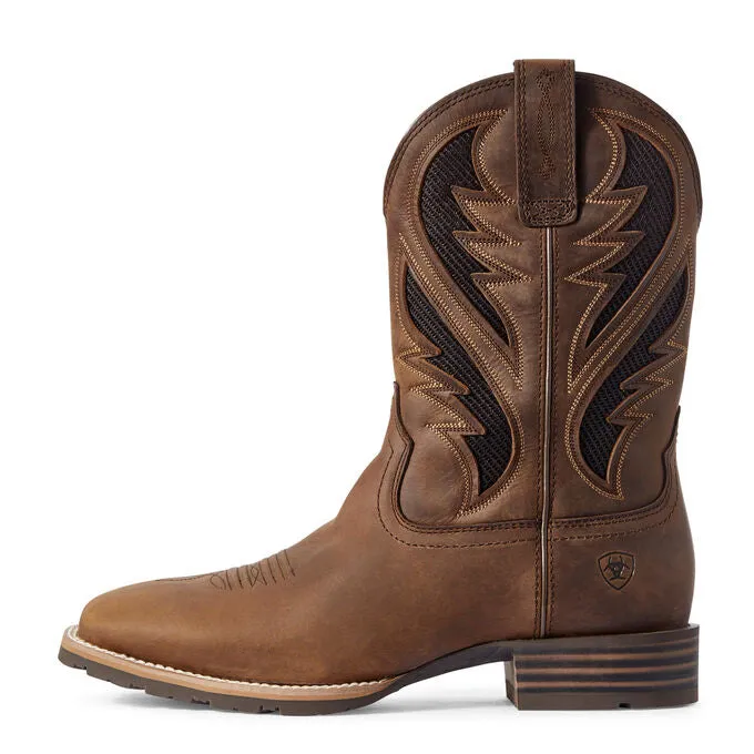 Ariat Men's 11" Hybrid VentTEK Western Boot - Distressed Tan 10031454