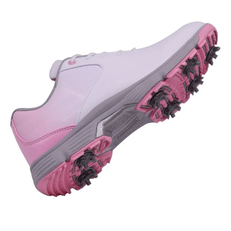 Ask Echo GW616 Women's Professional Spikes Golf Shoes / Pink