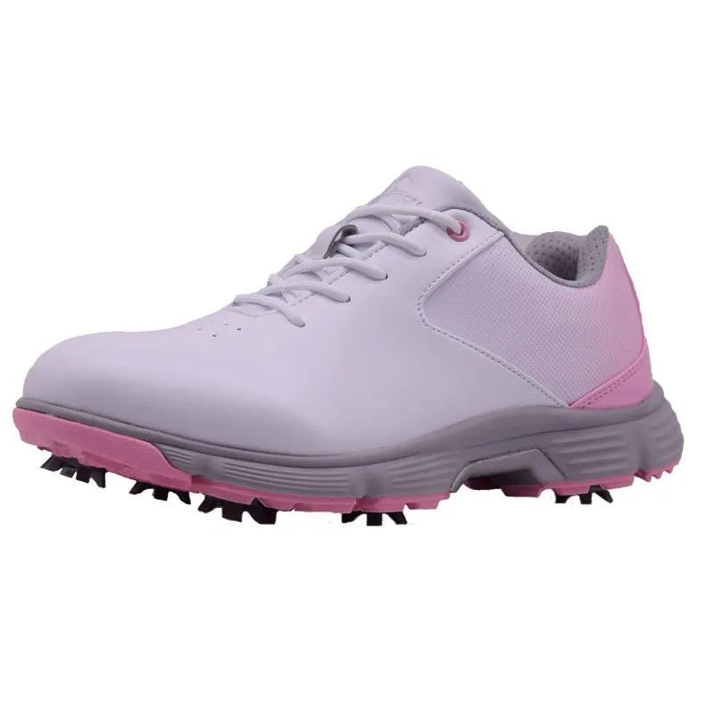 Ask Echo GW616 Women's Professional Spikes Golf Shoes / Pink