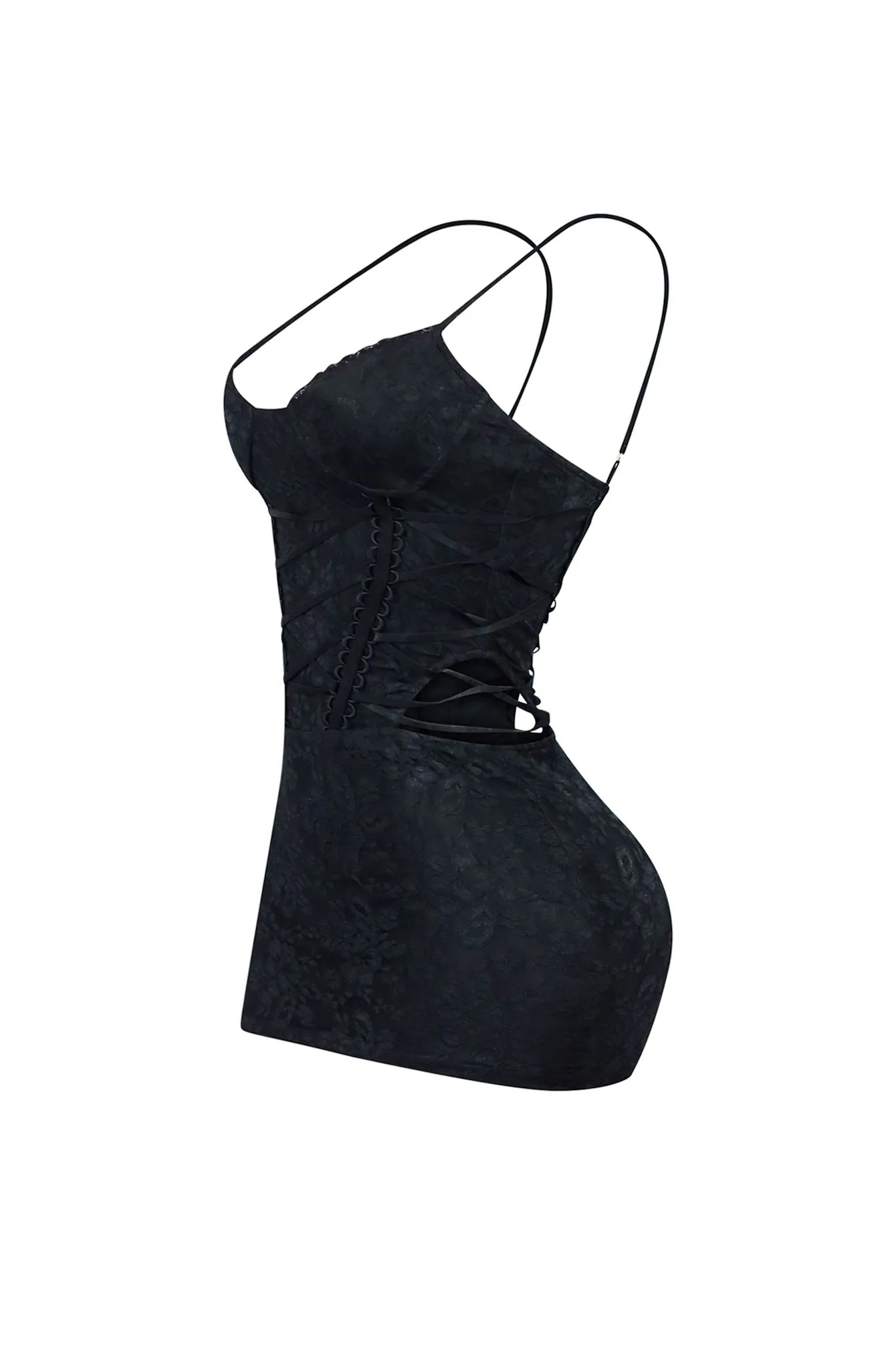 Astin Lace Side Cut Out Cami Mini Dress