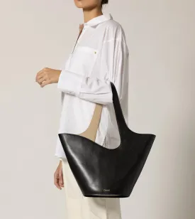 Astrid Tote Bag | Black & Moccasin