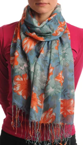 Begonia Flowers With Tassels On Sea Blue