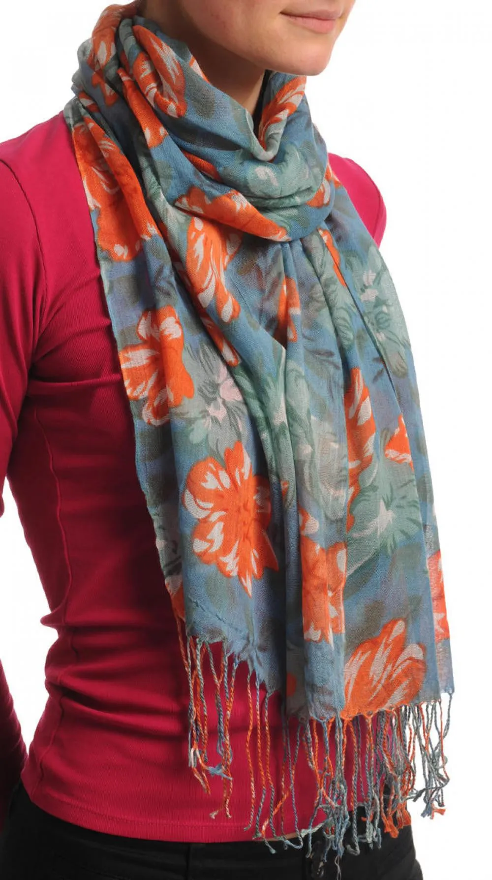 Begonia Flowers With Tassels On Sea Blue