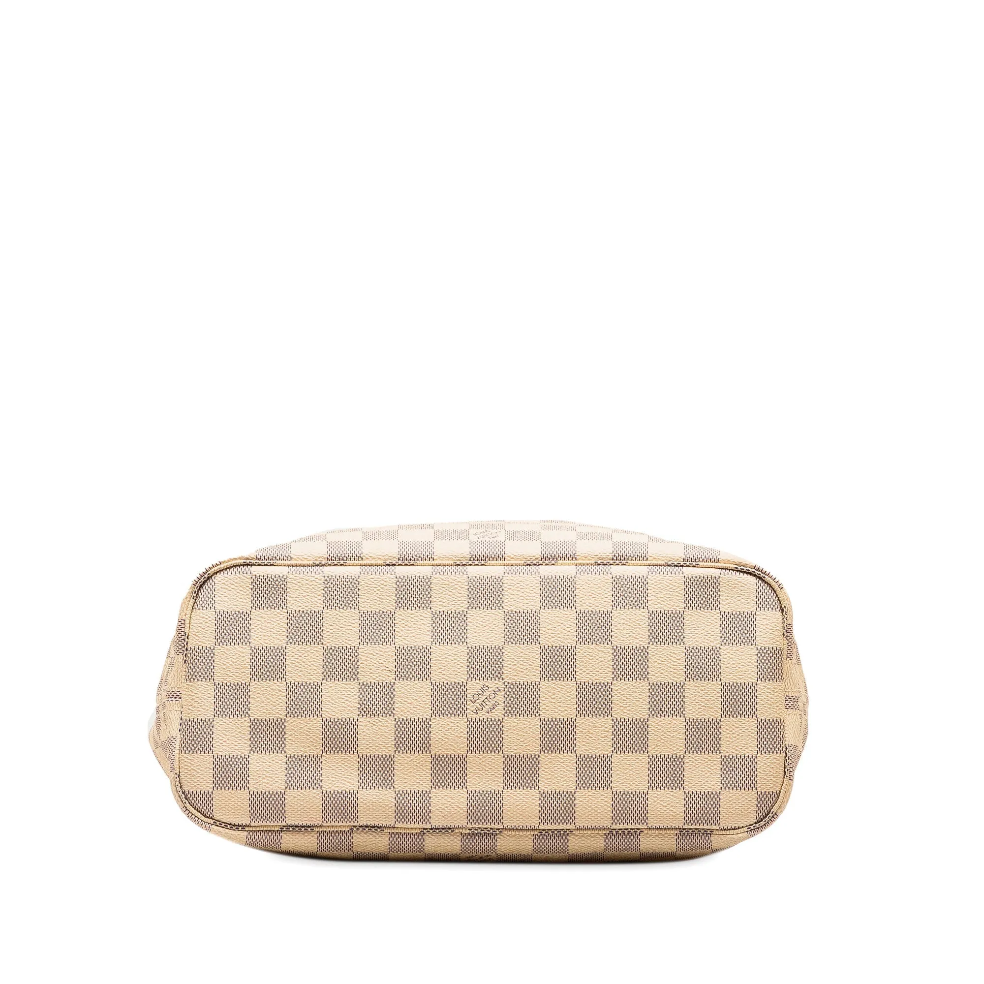 Beige Louis Vuitton Damier Azur Neverfull PM Tote Bag