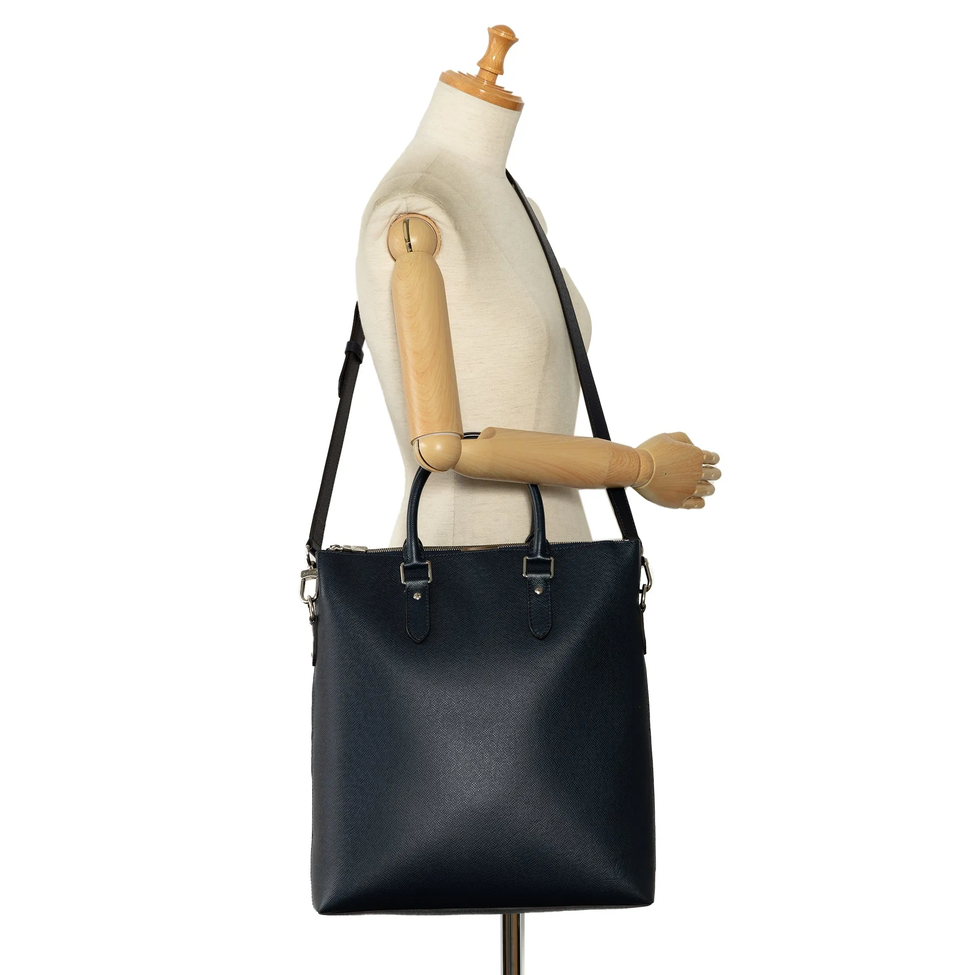 Black Louis Vuitton Taiga Anton Tote Satchel