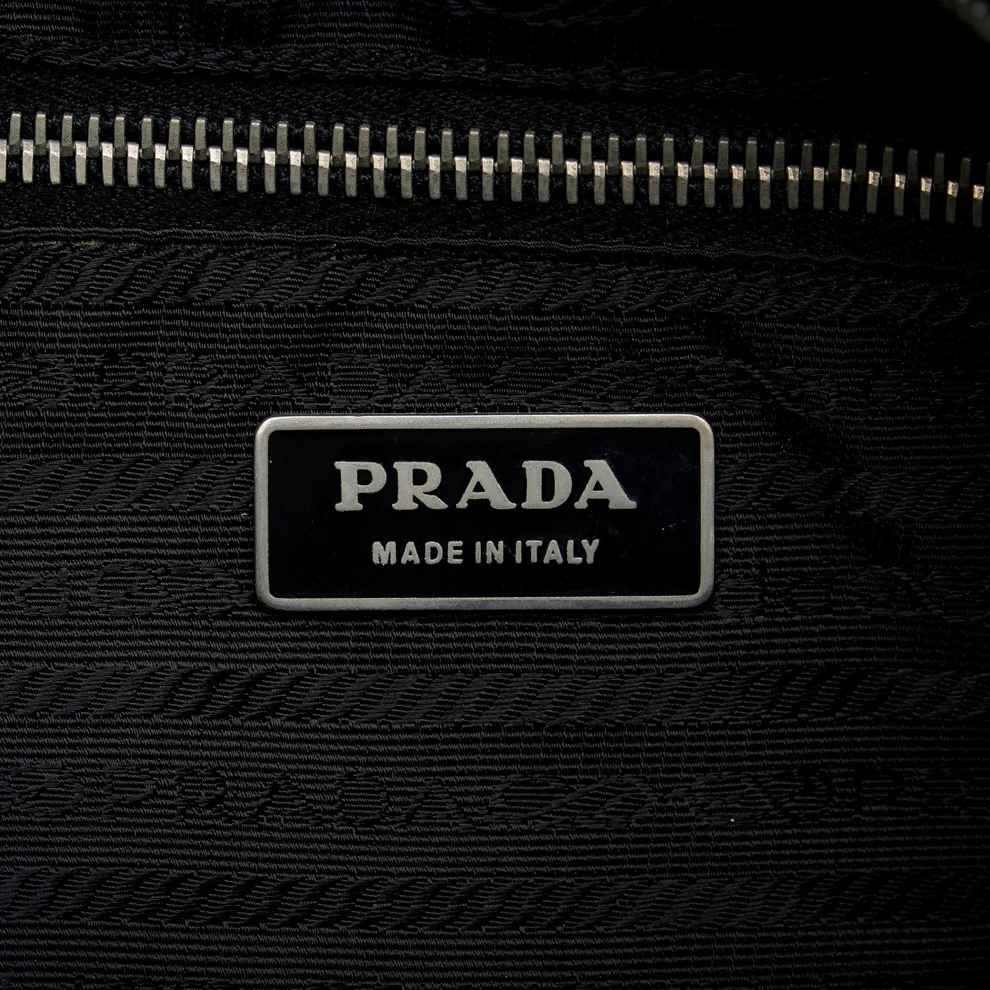 Black Prada Tessuto Stampato Tote Bag