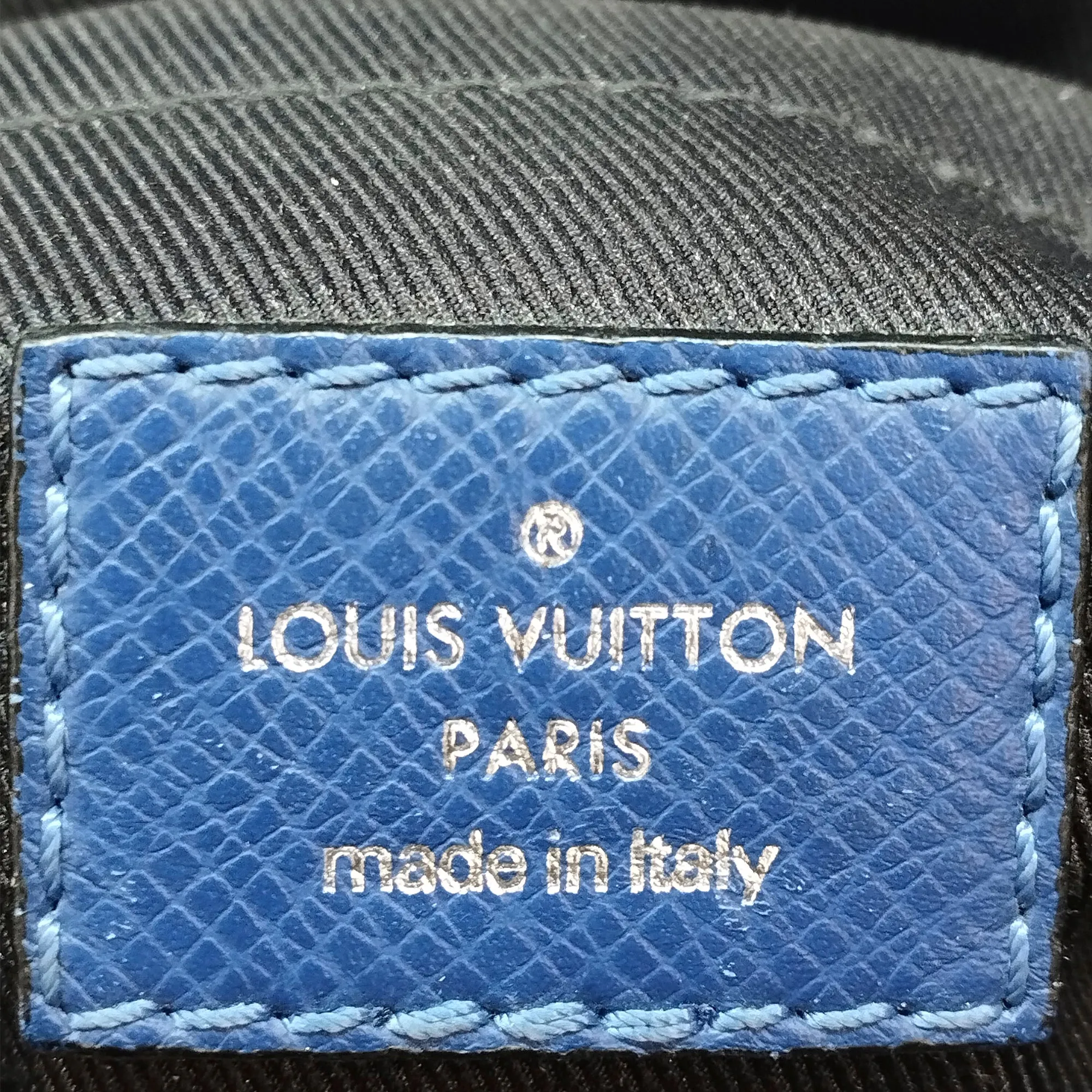 Blue Louis Vuitton Taiga Outdoor Messenger PM Crossbody Bag