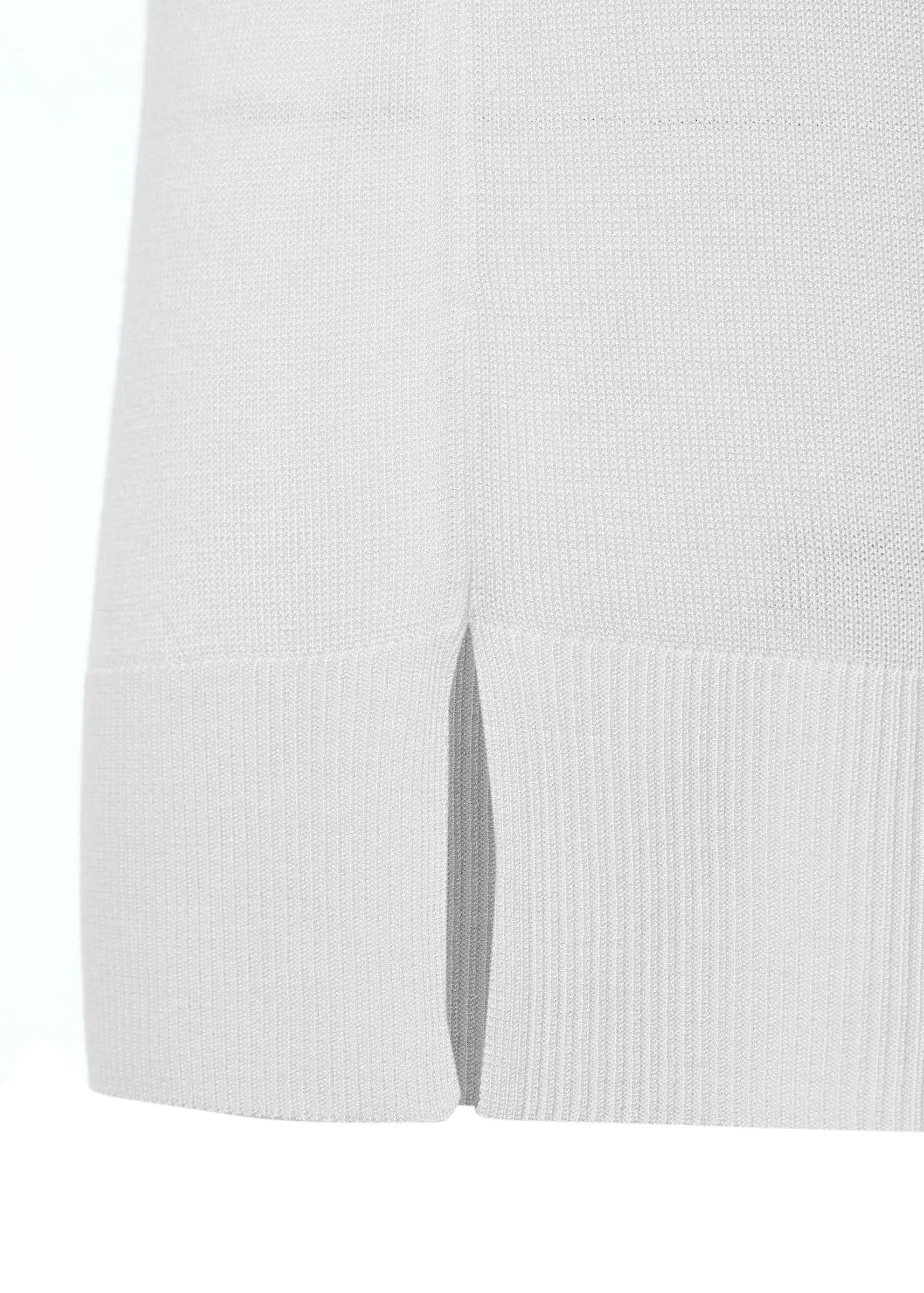 Boat Neck Knitted Vest (Oyster)