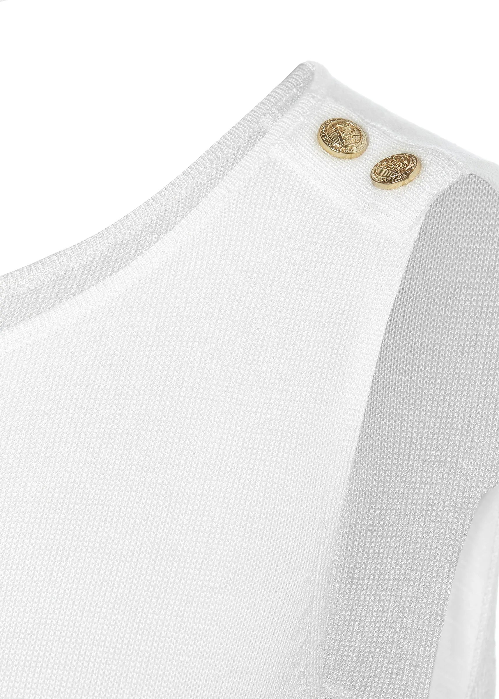 Boat Neck Knitted Vest (Oyster)