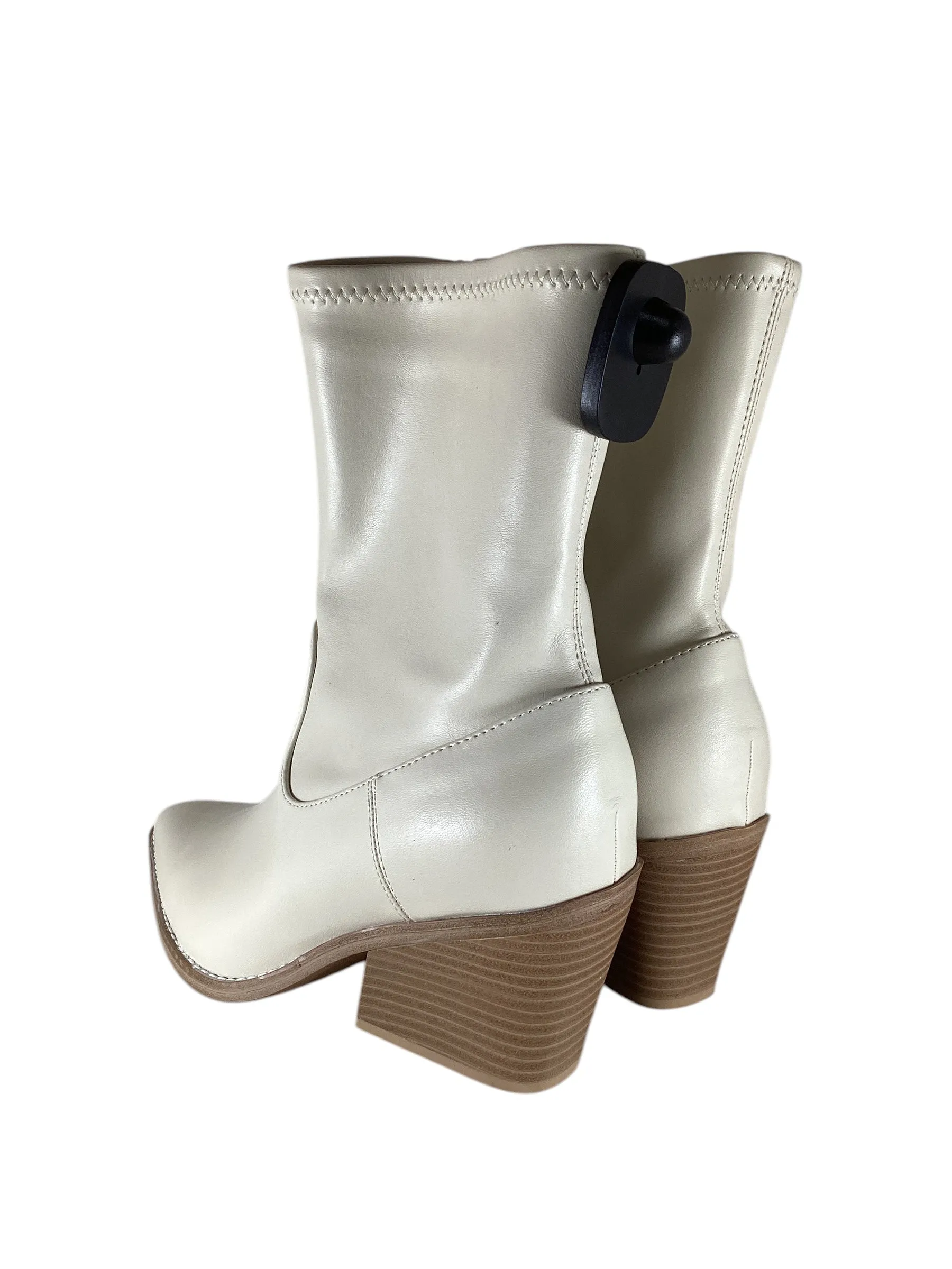 Boots Ankle Heels By Universal Thread In Cream, Size: 8.5