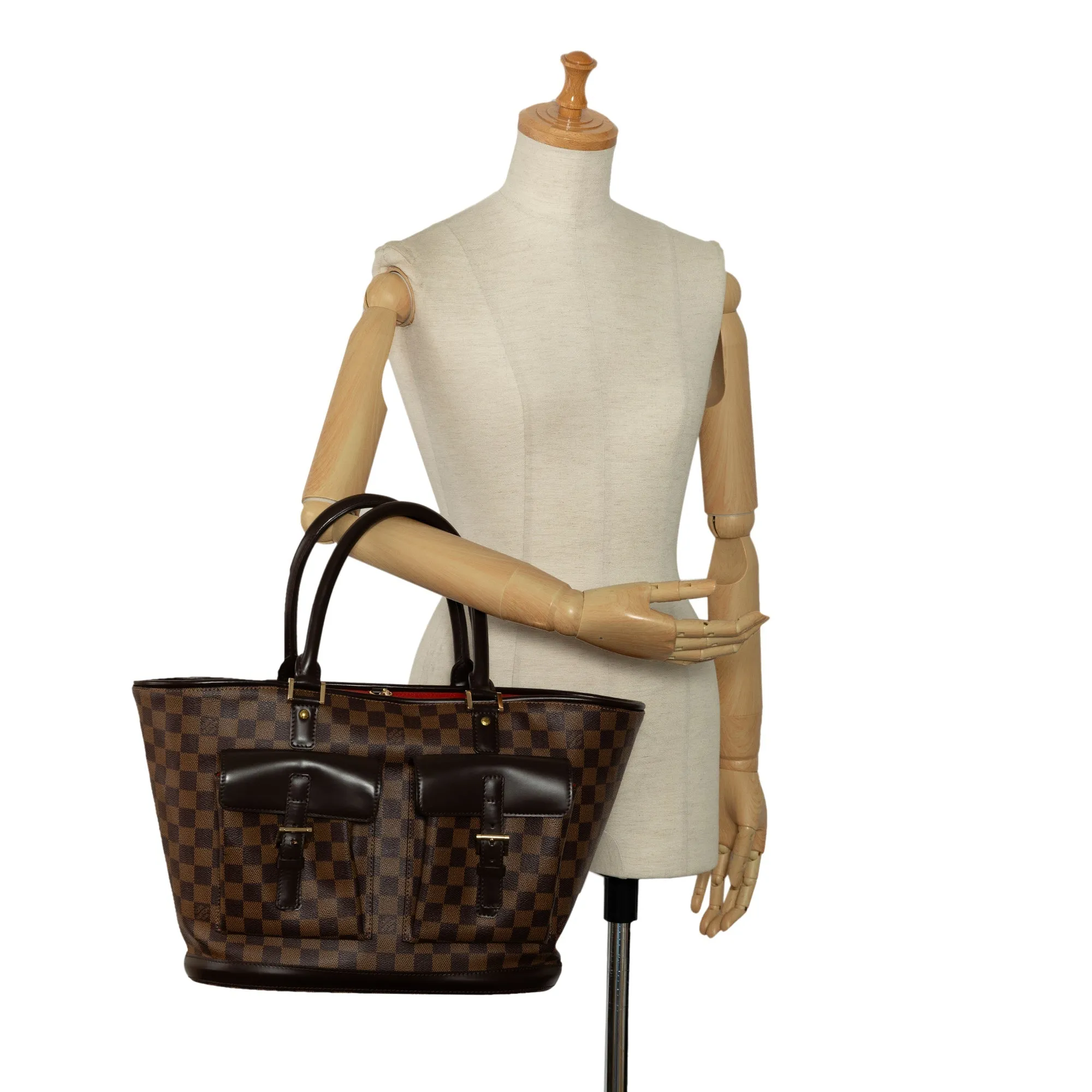 Brown Louis Vuitton Damier Ebene Manosque GM Tote Bag
