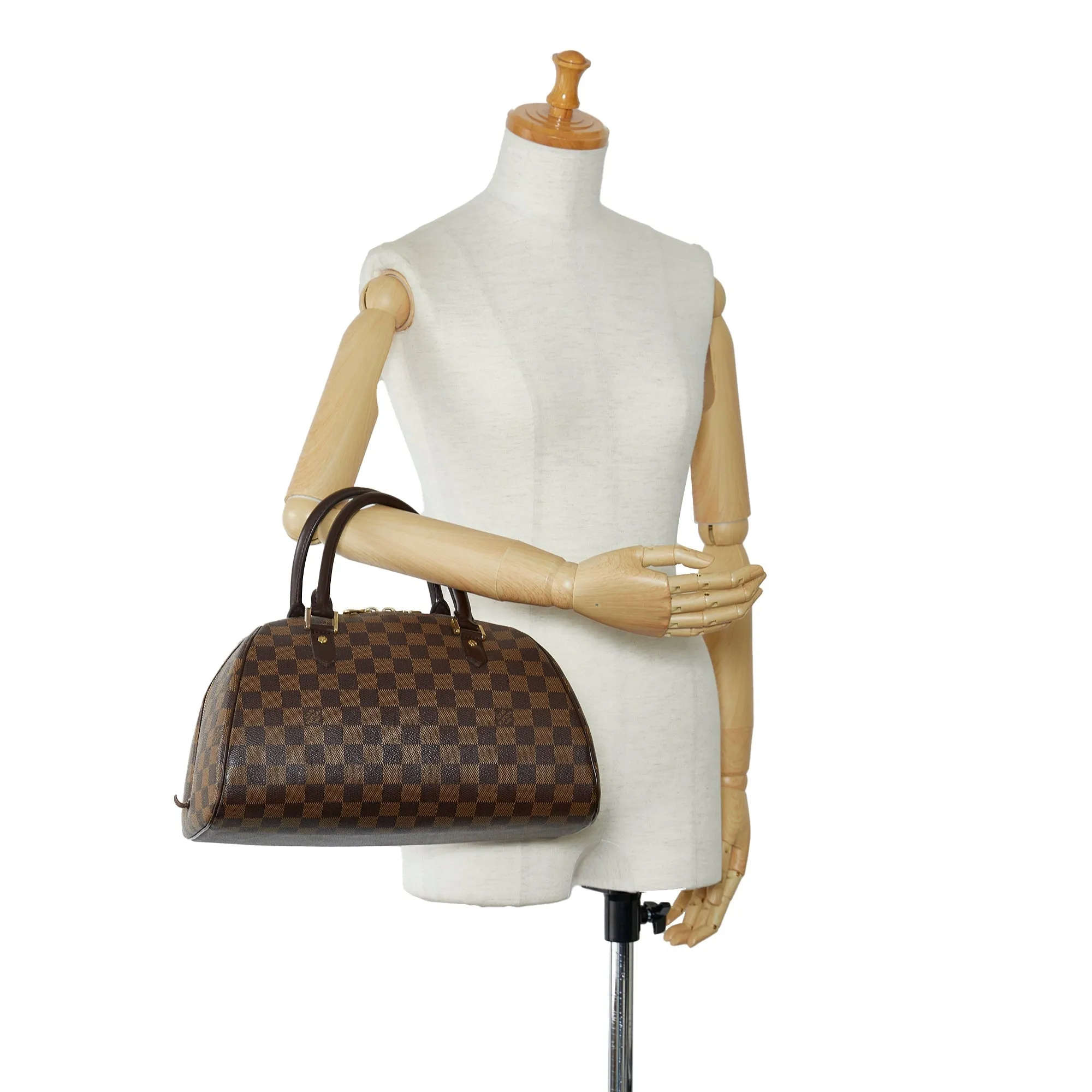 Brown Louis Vuitton Damier Ebene Ribera MM Handbag