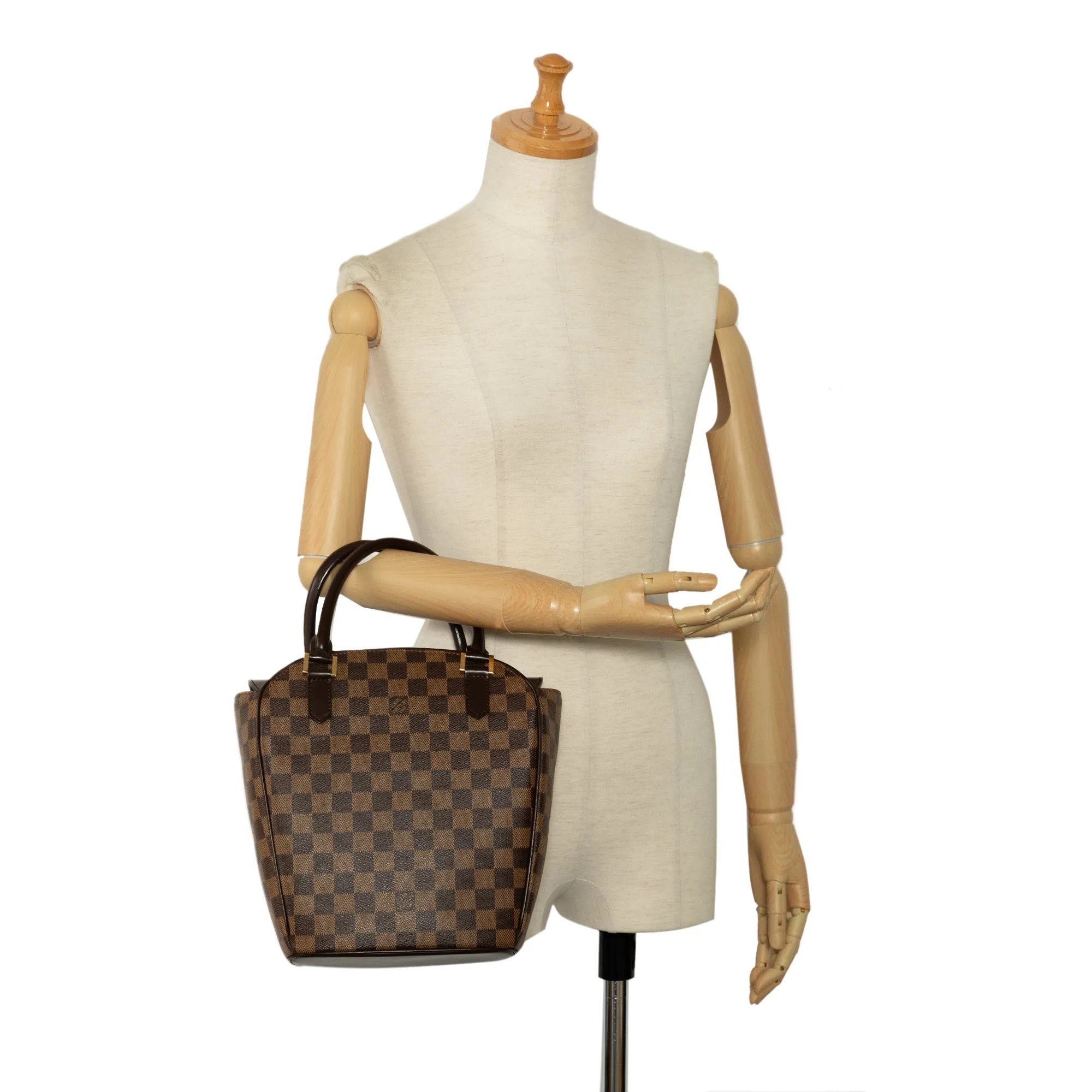 Brown Louis Vuitton Damier Ebene Sarria Seau Handbag