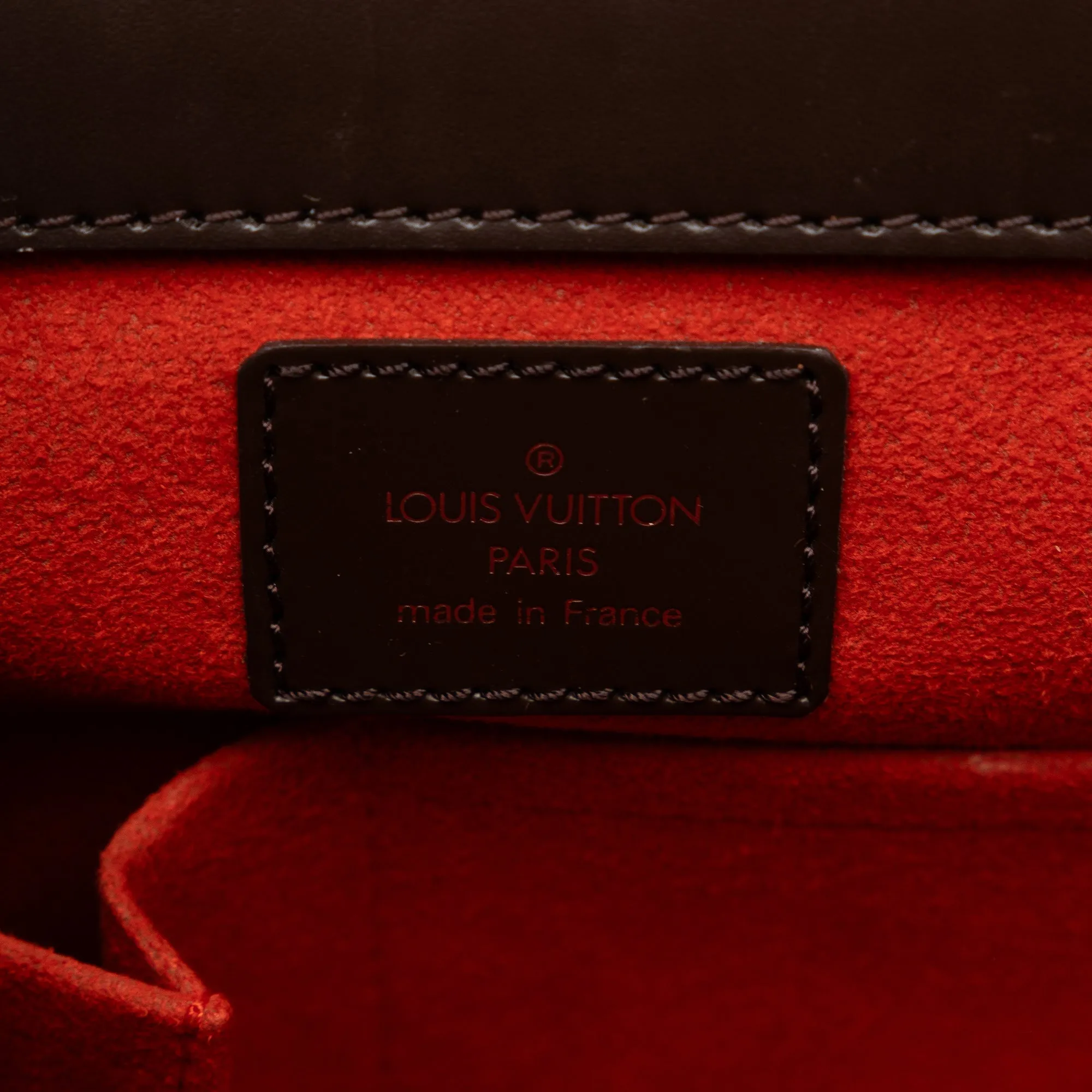 Brown Louis Vuitton Damier Ebene Sarria Seau Handbag