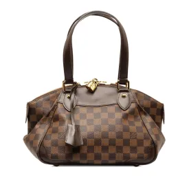 Brown Louis Vuitton Damier Ebene Verona PM Handbag