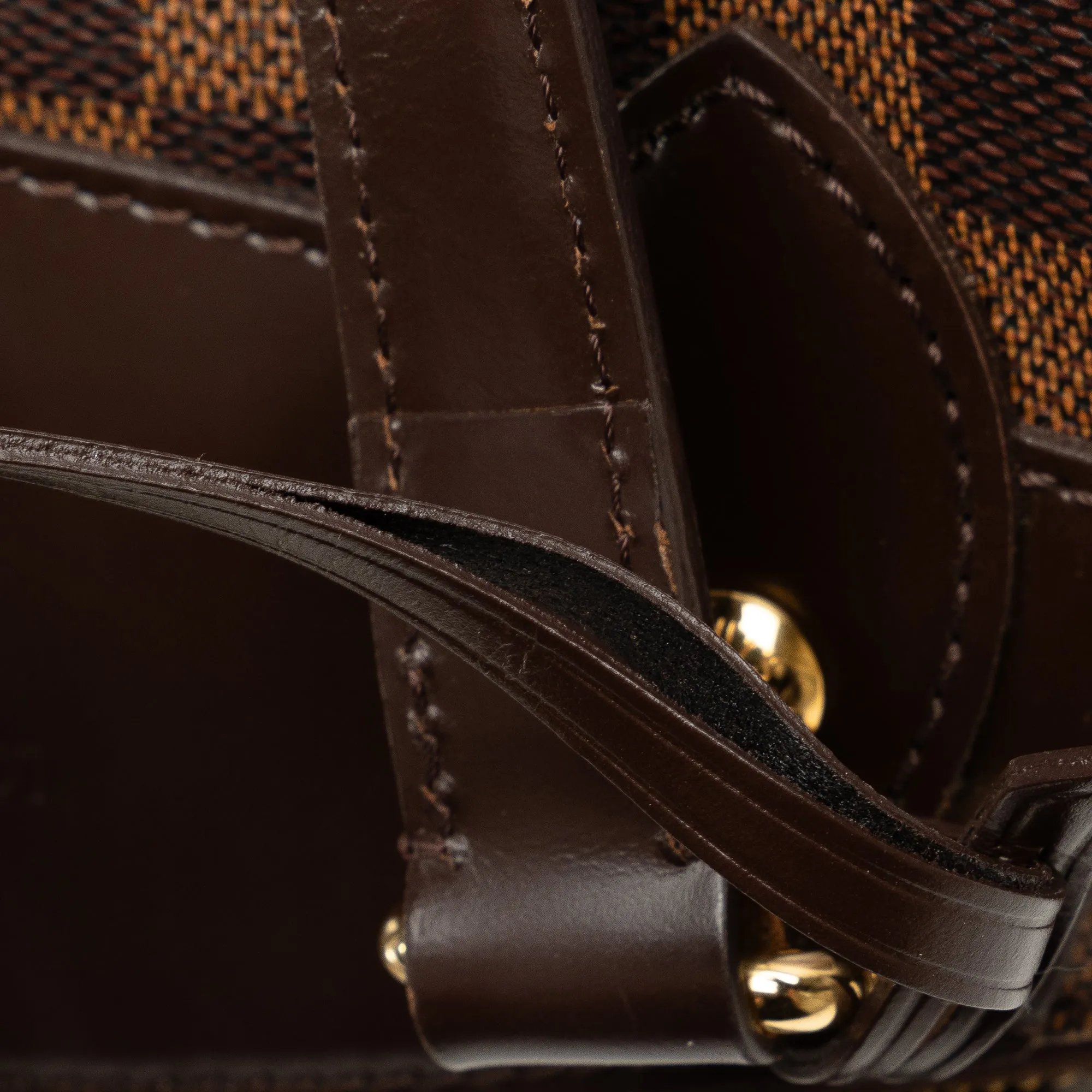 Brown Louis Vuitton Damier Ebene Verona PM Handbag