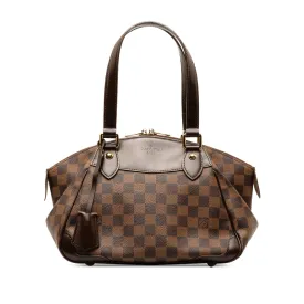 Brown Louis Vuitton Damier Ebene Verona PM Handbag