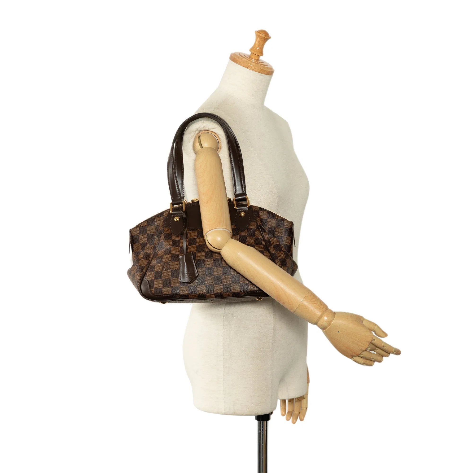 Brown Louis Vuitton Damier Ebene Verona PM Handbag