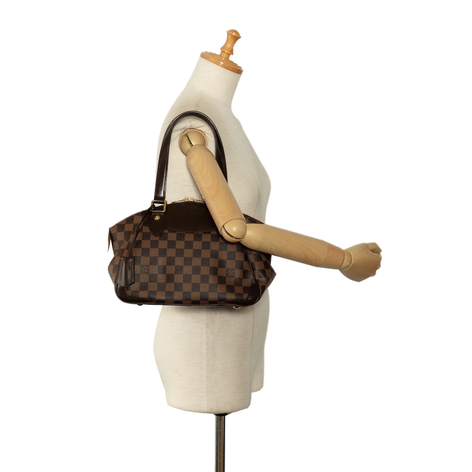 Brown Louis Vuitton Damier Ebene Verona PM Handbag