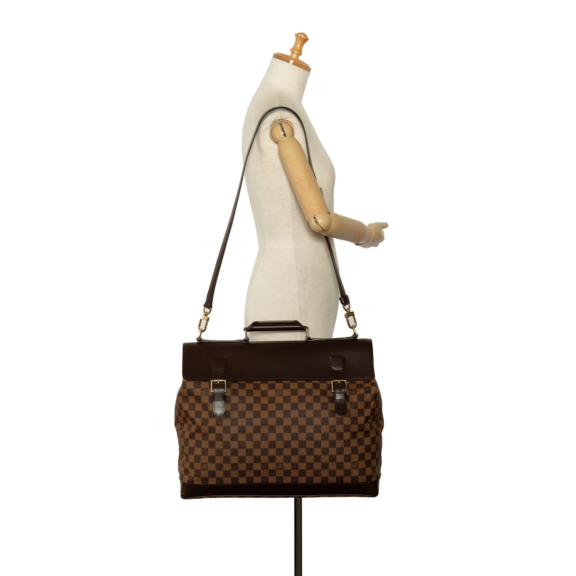 Brown Louis Vuitton Damier Ebene West End PM Travel Bag