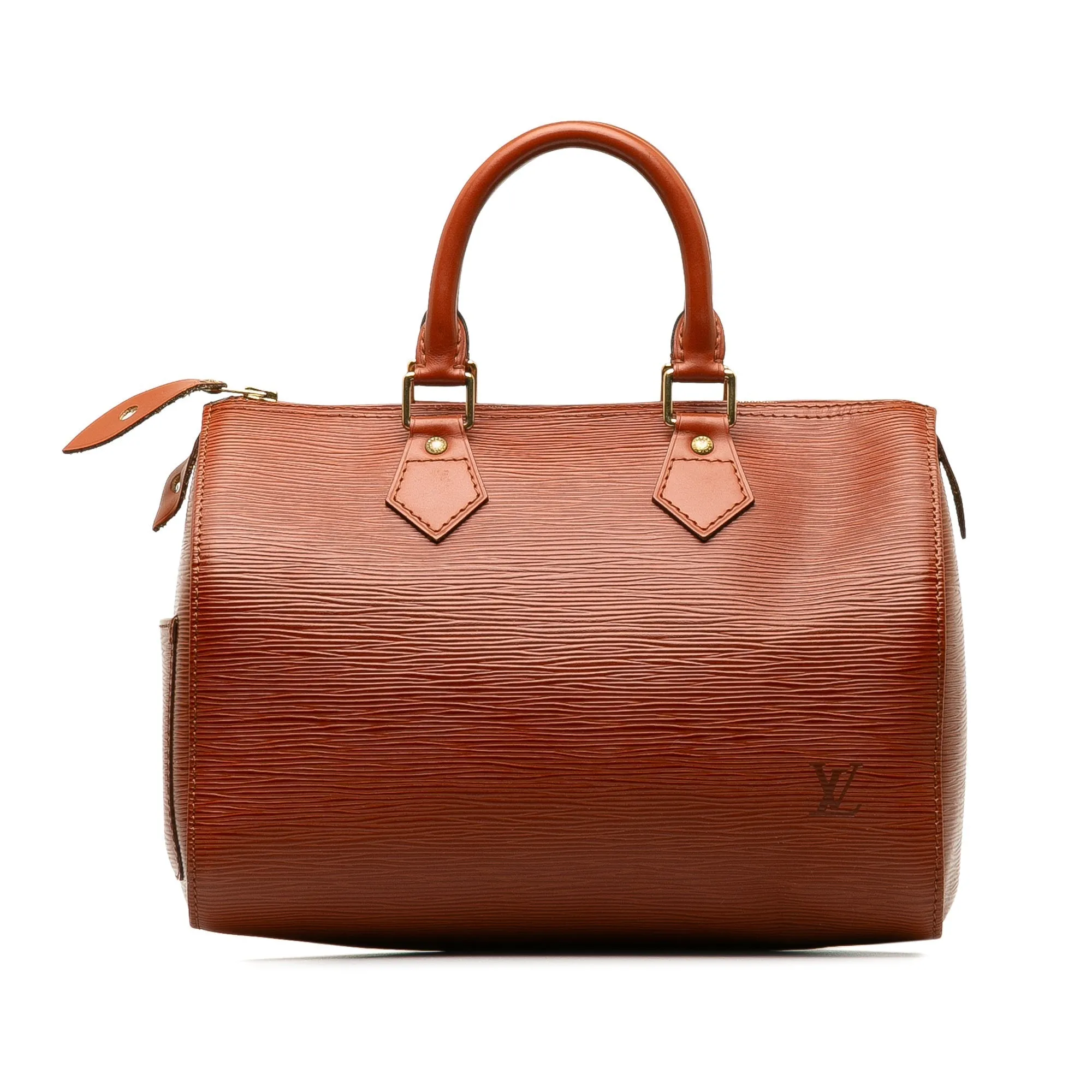 Brown Louis Vuitton Epi Speedy 25 Boston Bag