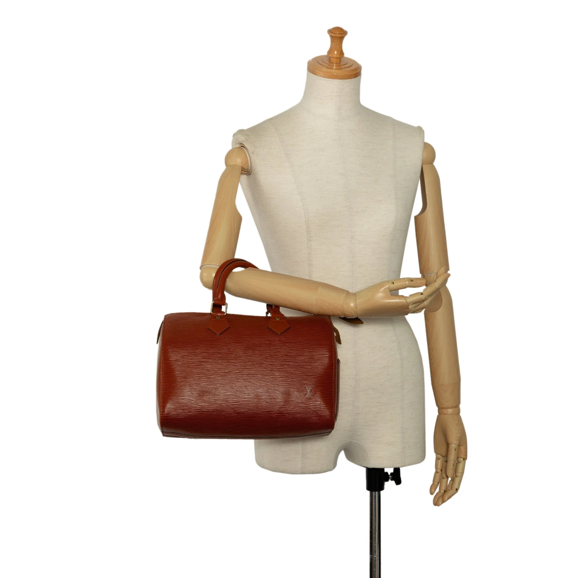 Brown Louis Vuitton Epi Speedy 25 Boston Bag