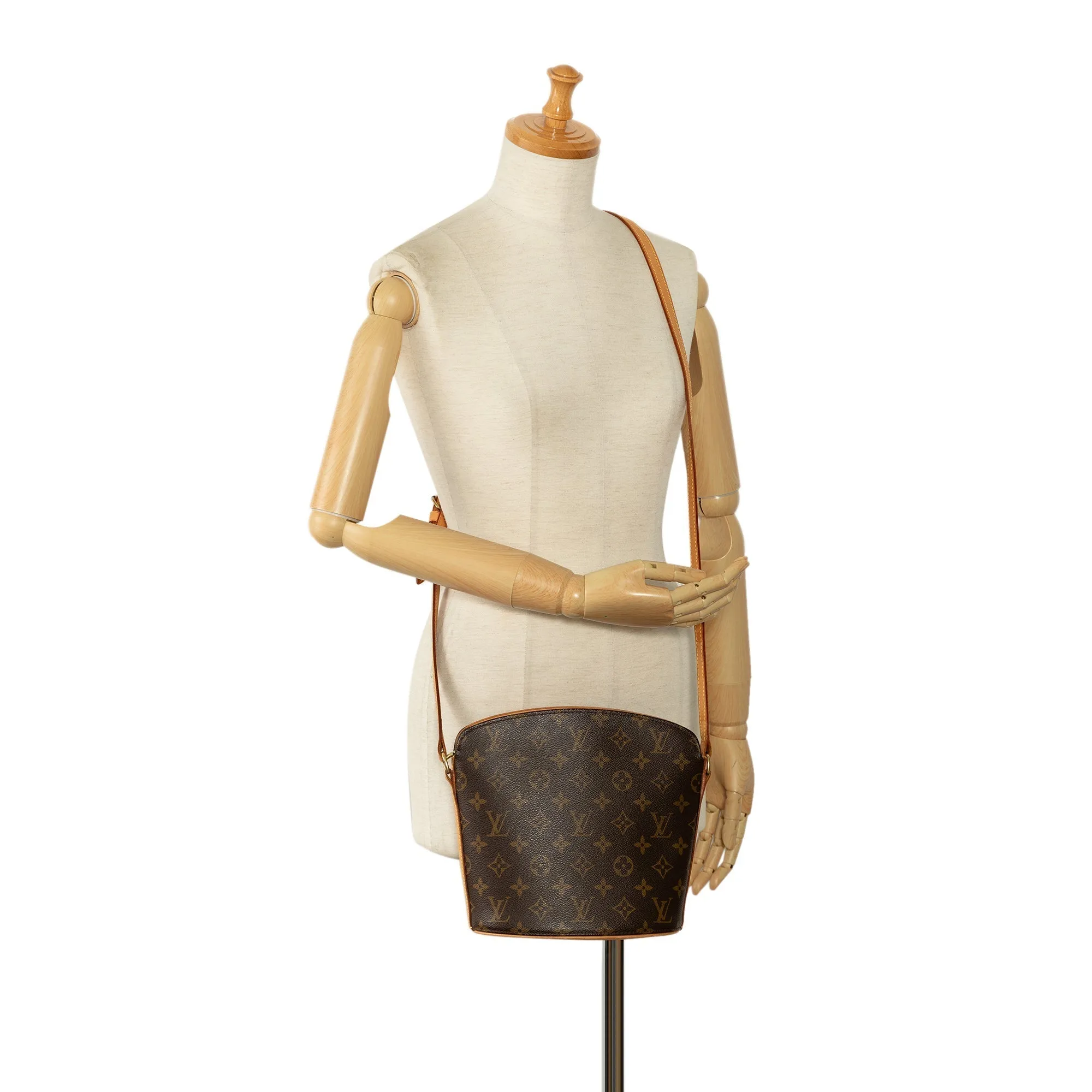 Brown Louis Vuitton Monogram Drouot Crossbody Bag