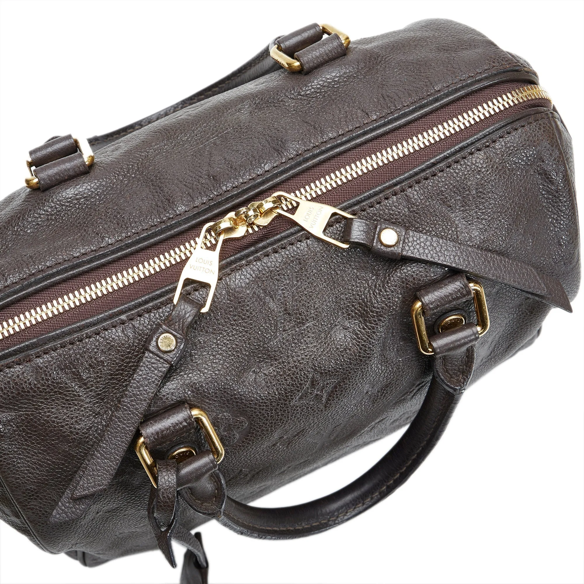 Brown Louis Vuitton Monogram Empreinte Speedy Bandouliere 25 Boston Bag