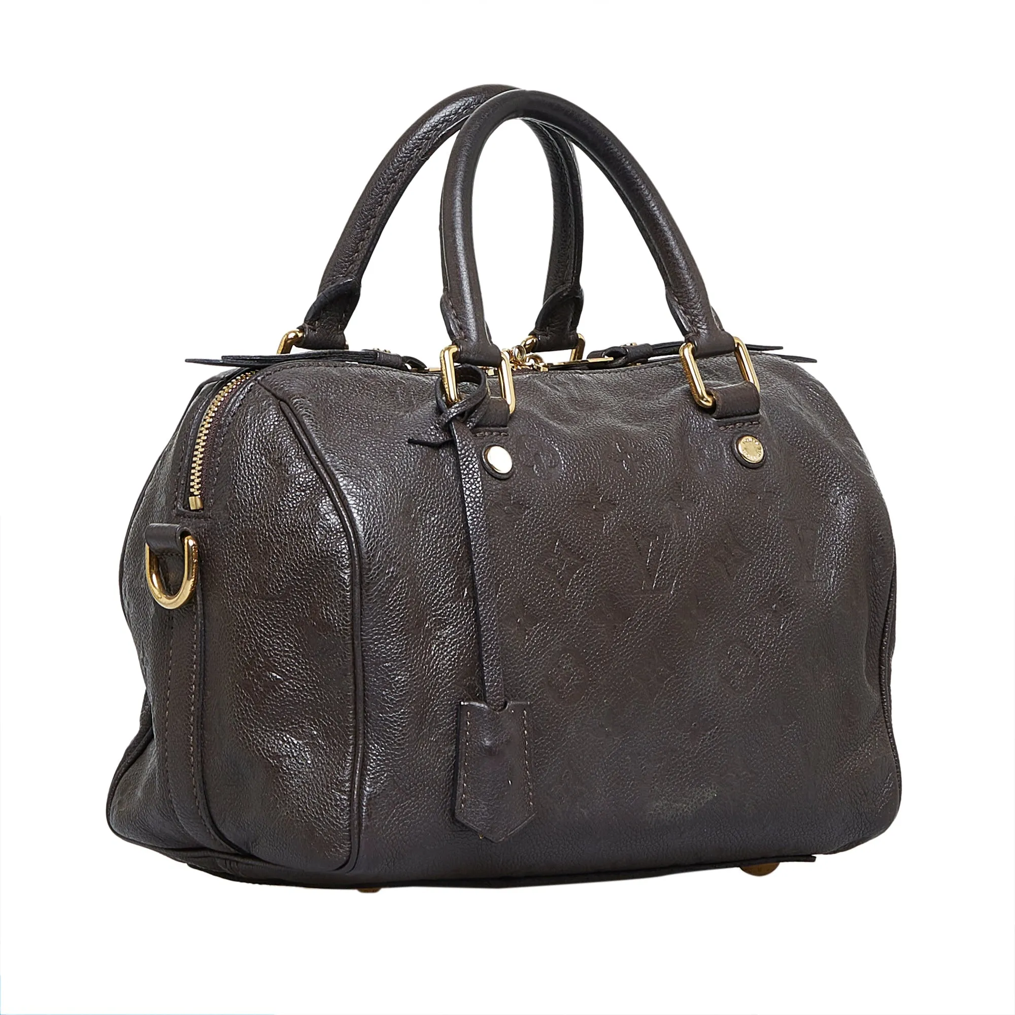 Brown Louis Vuitton Monogram Empreinte Speedy Bandouliere 25 Boston Bag