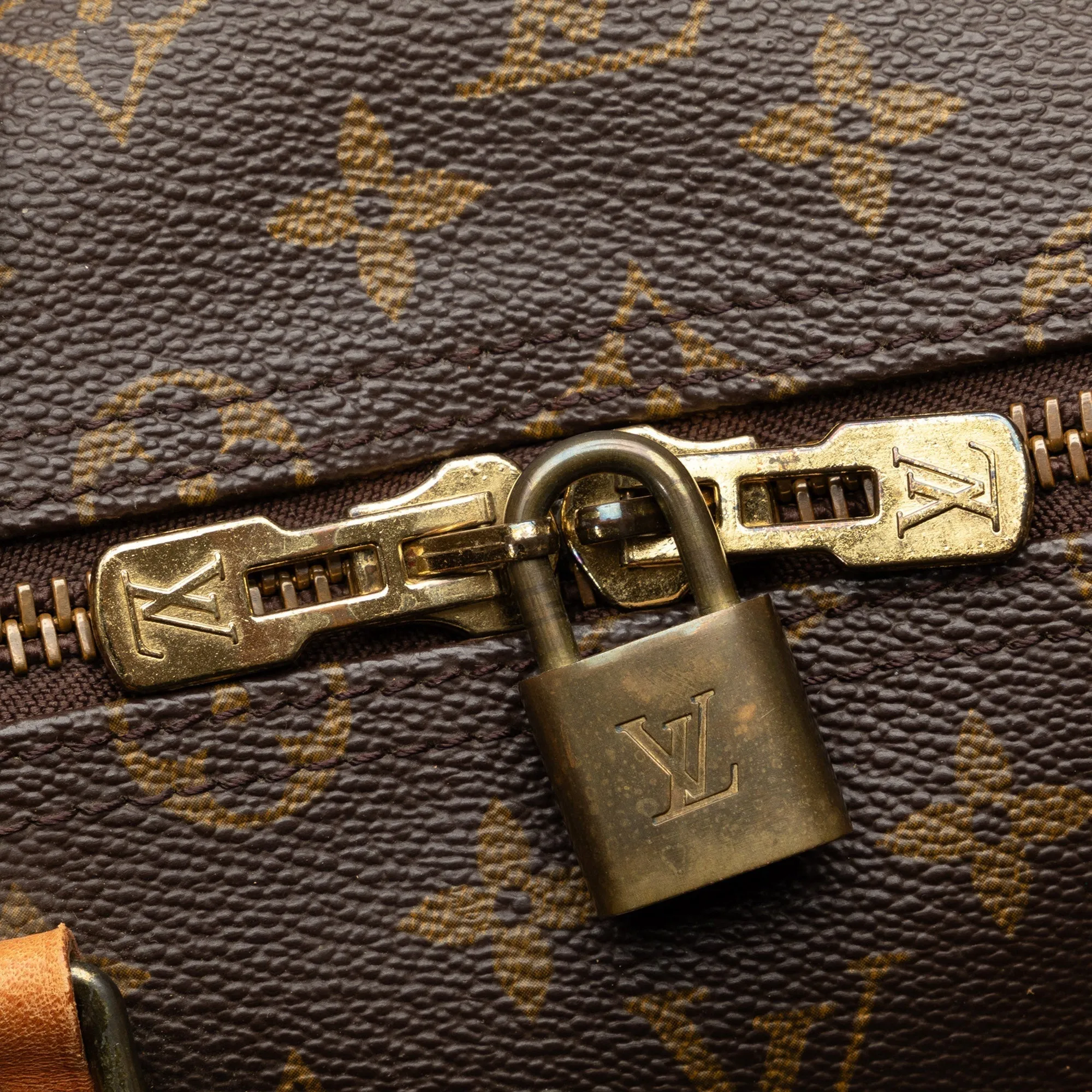 Brown Louis Vuitton Monogram Keepall 55 Travel Bag
