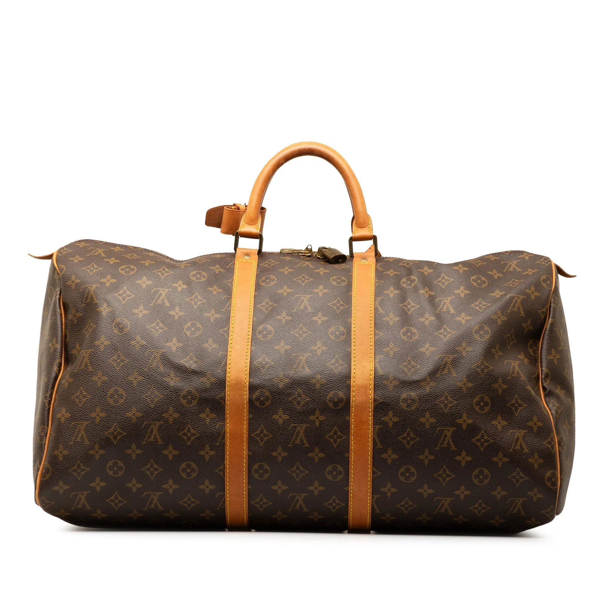 Brown Louis Vuitton Monogram Keepall 55 Travel Bag