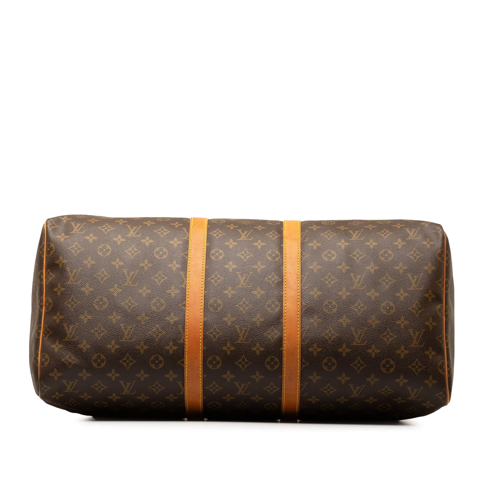 Brown Louis Vuitton Monogram Keepall 55 Travel Bag