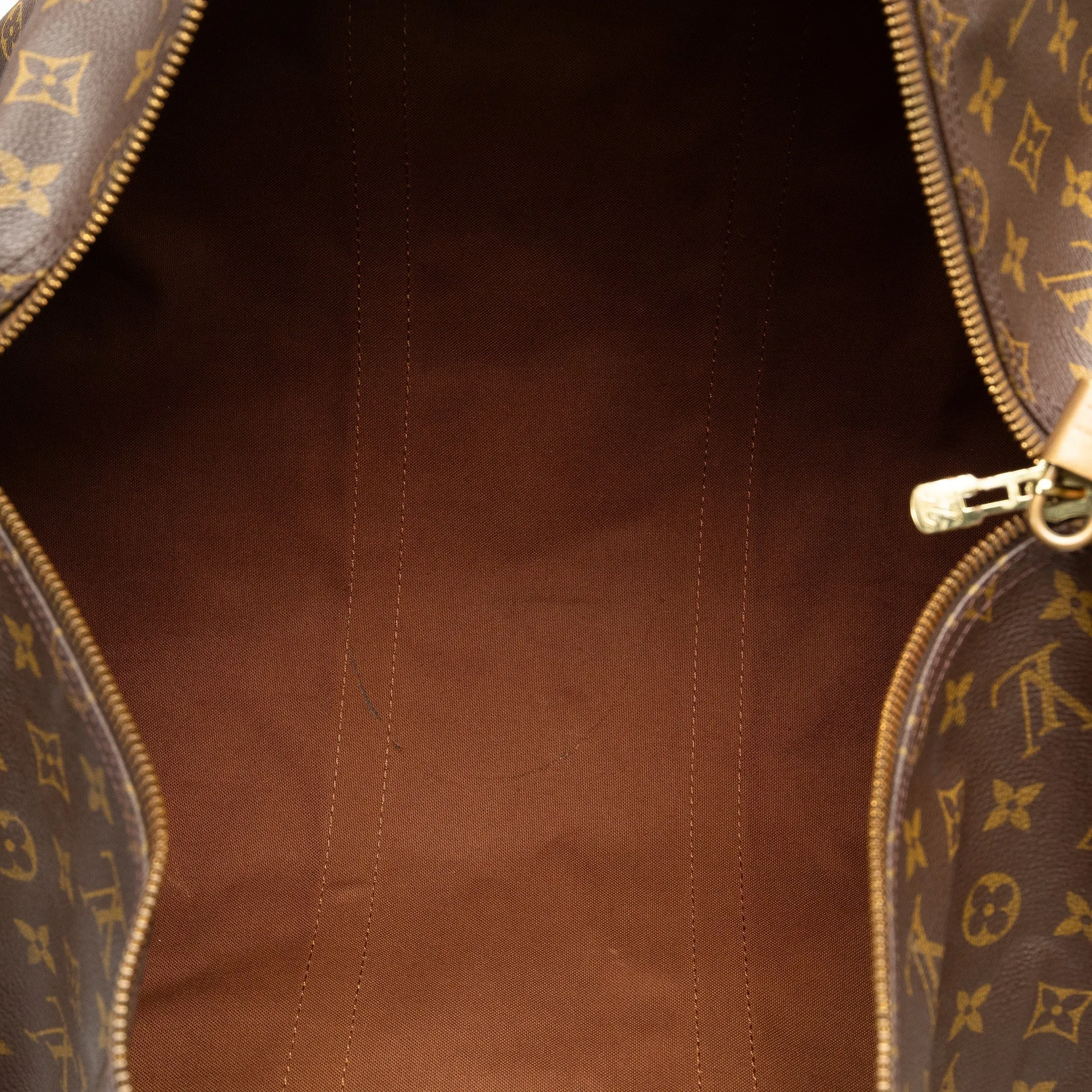 Brown Louis Vuitton Monogram Keepall Bandouliere 55 Travel Bag