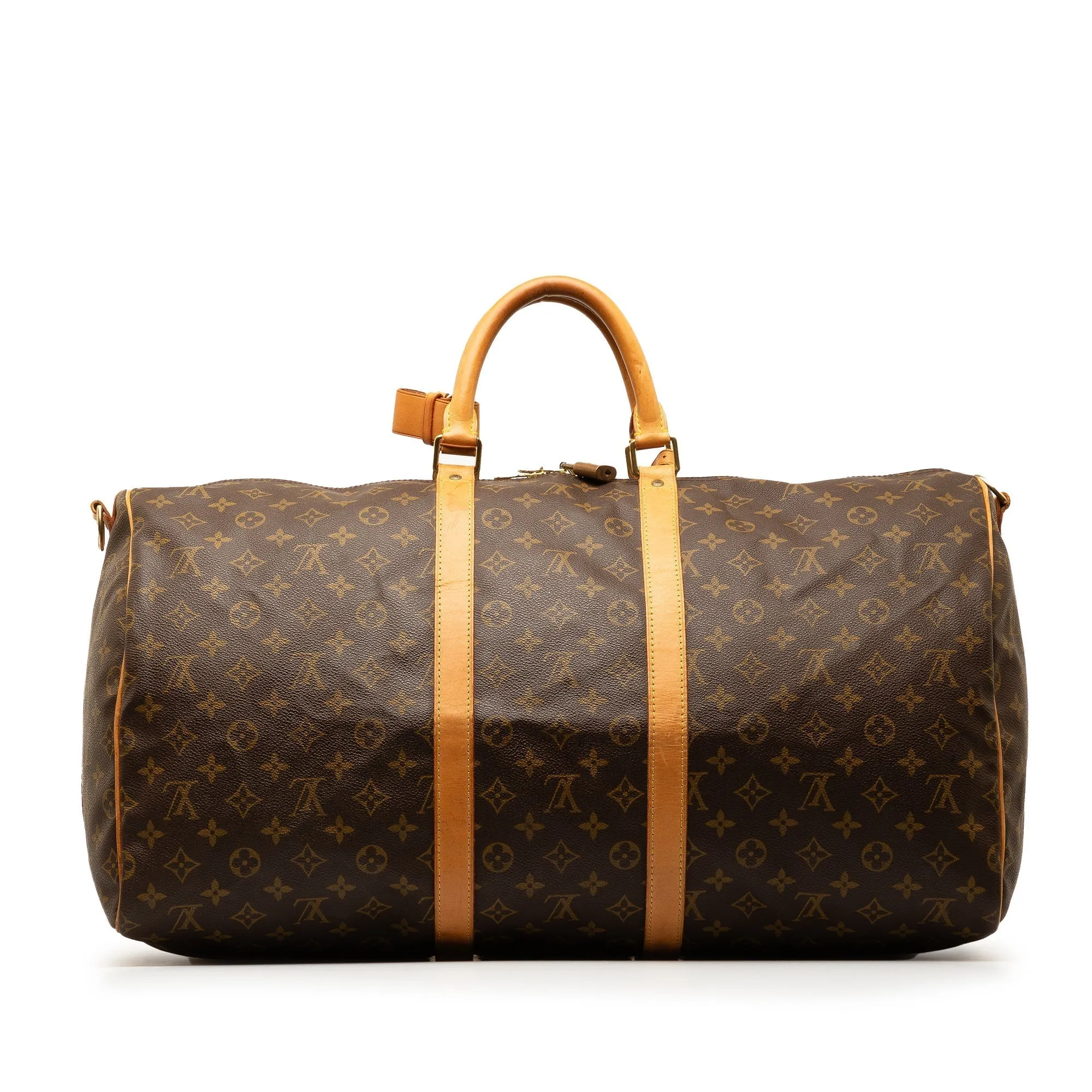 Brown Louis Vuitton Monogram Keepall Bandouliere 55 Travel Bag