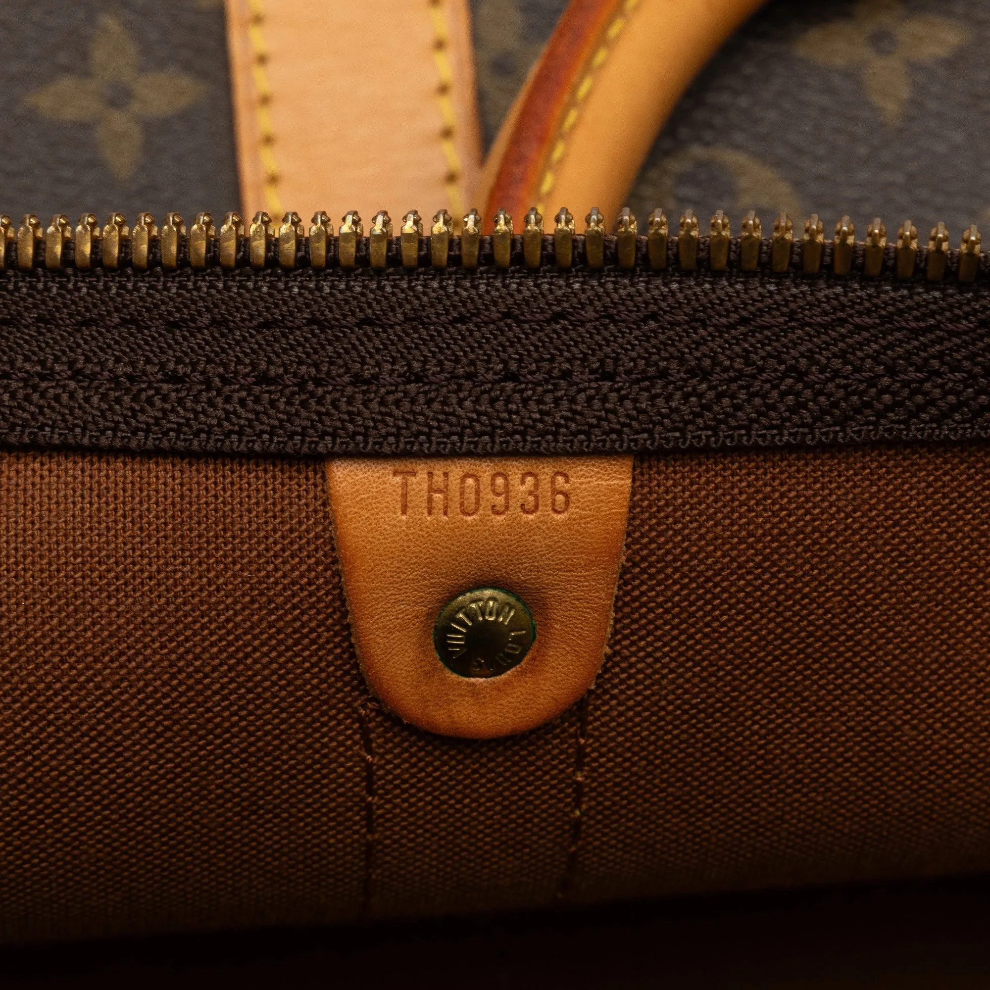 Brown Louis Vuitton Monogram Keepall Bandouliere 60 Travel Bag