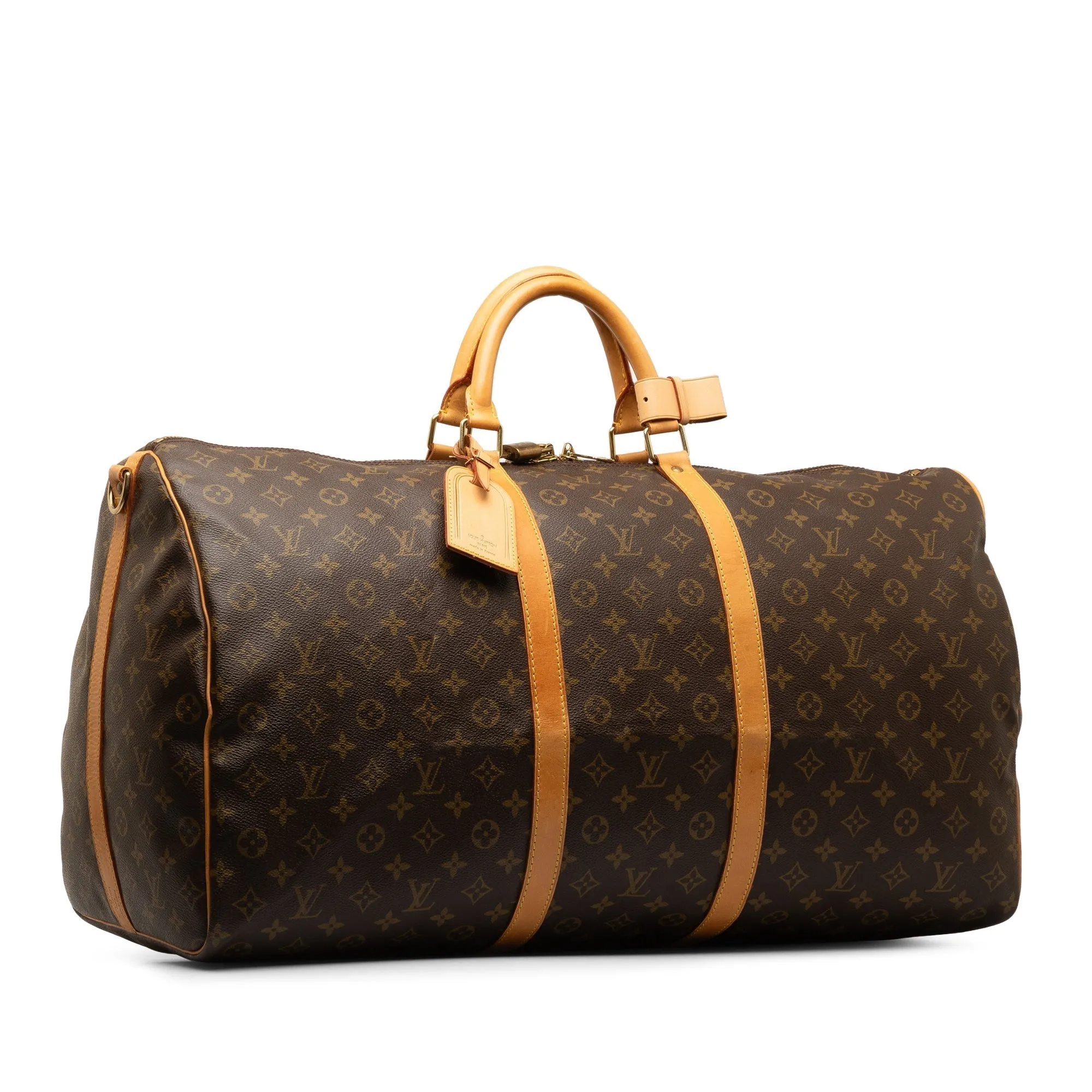 Brown Louis Vuitton Monogram Keepall Bandouliere 60 Travel Bag