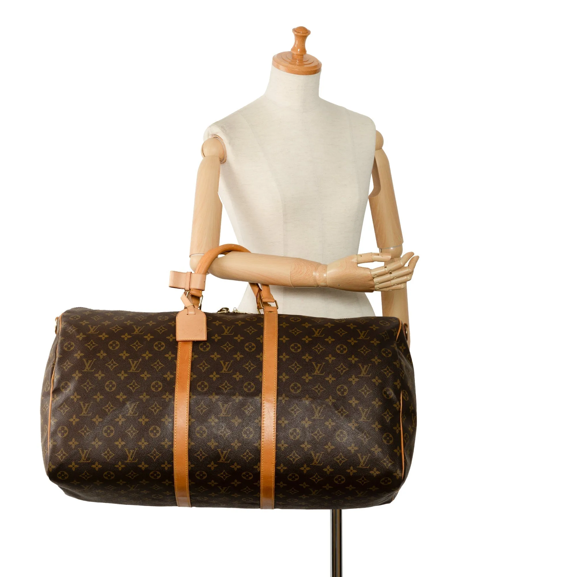 Brown Louis Vuitton Monogram Keepall Bandouliere 60 Travel Bag